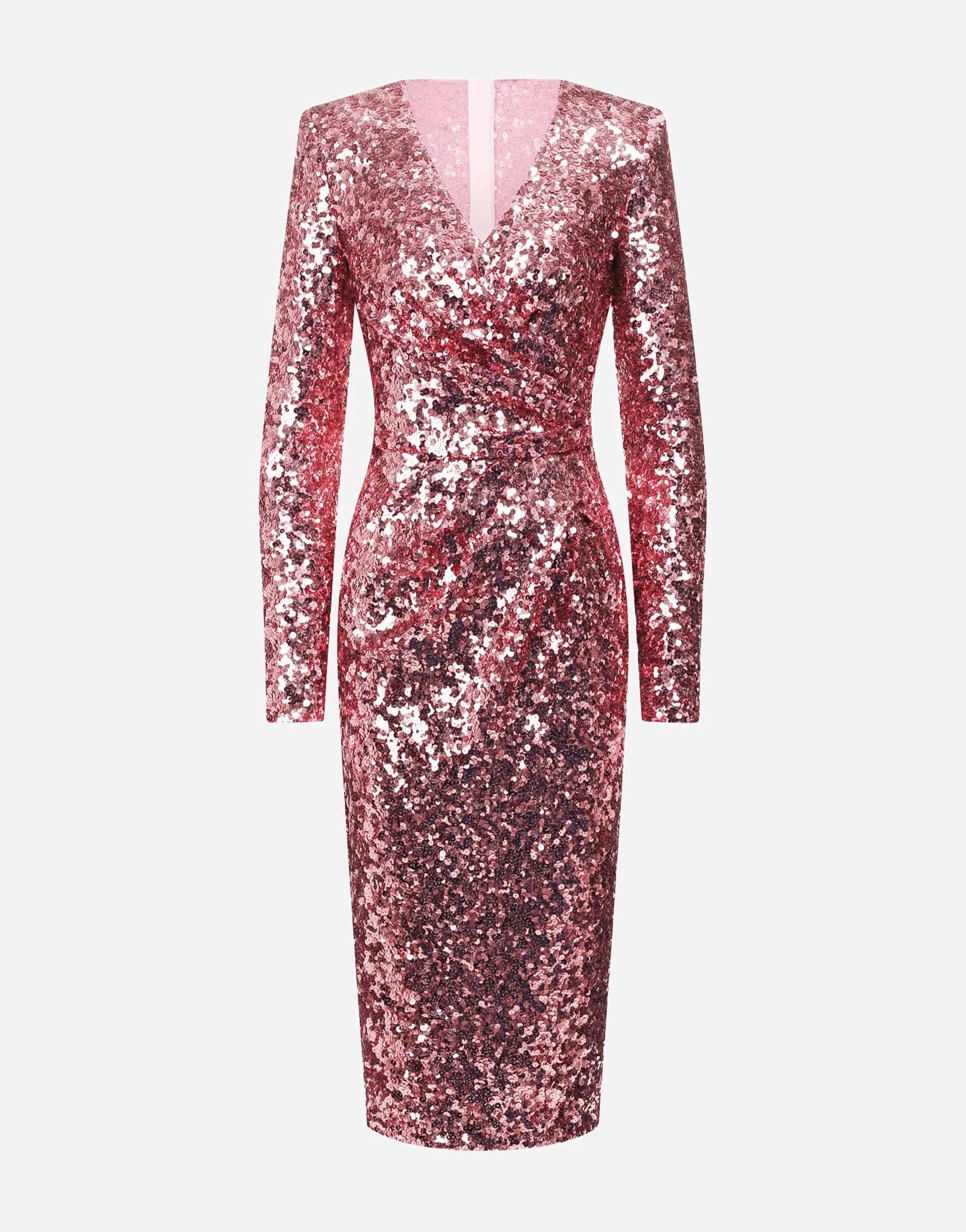 Dolce & Gabbana Wrap-Effect Sequined Midi Dress