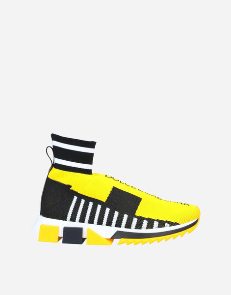 Dolce & Gabbana Yellow Hi-Top Sorrento Sneakers | Sendegaro IT