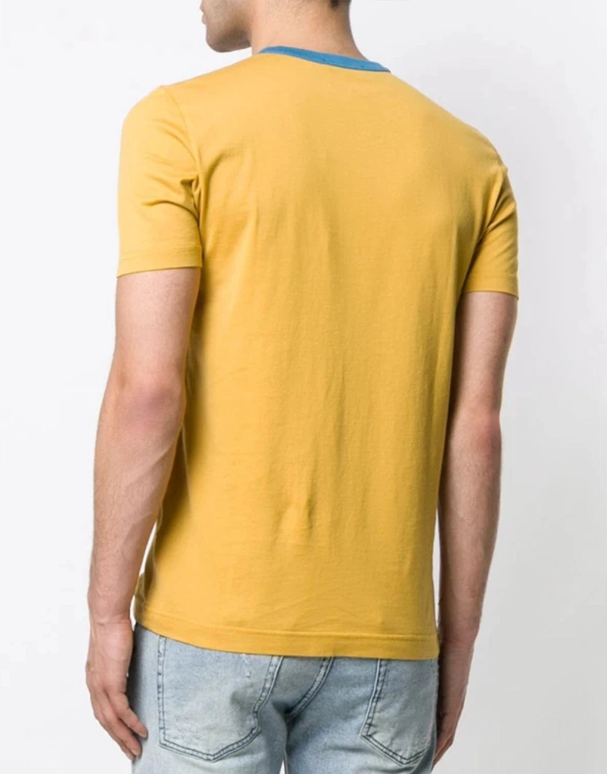 Dolce & Gabbana Yellow Logo Cotton T-Shirt | Sendegaro