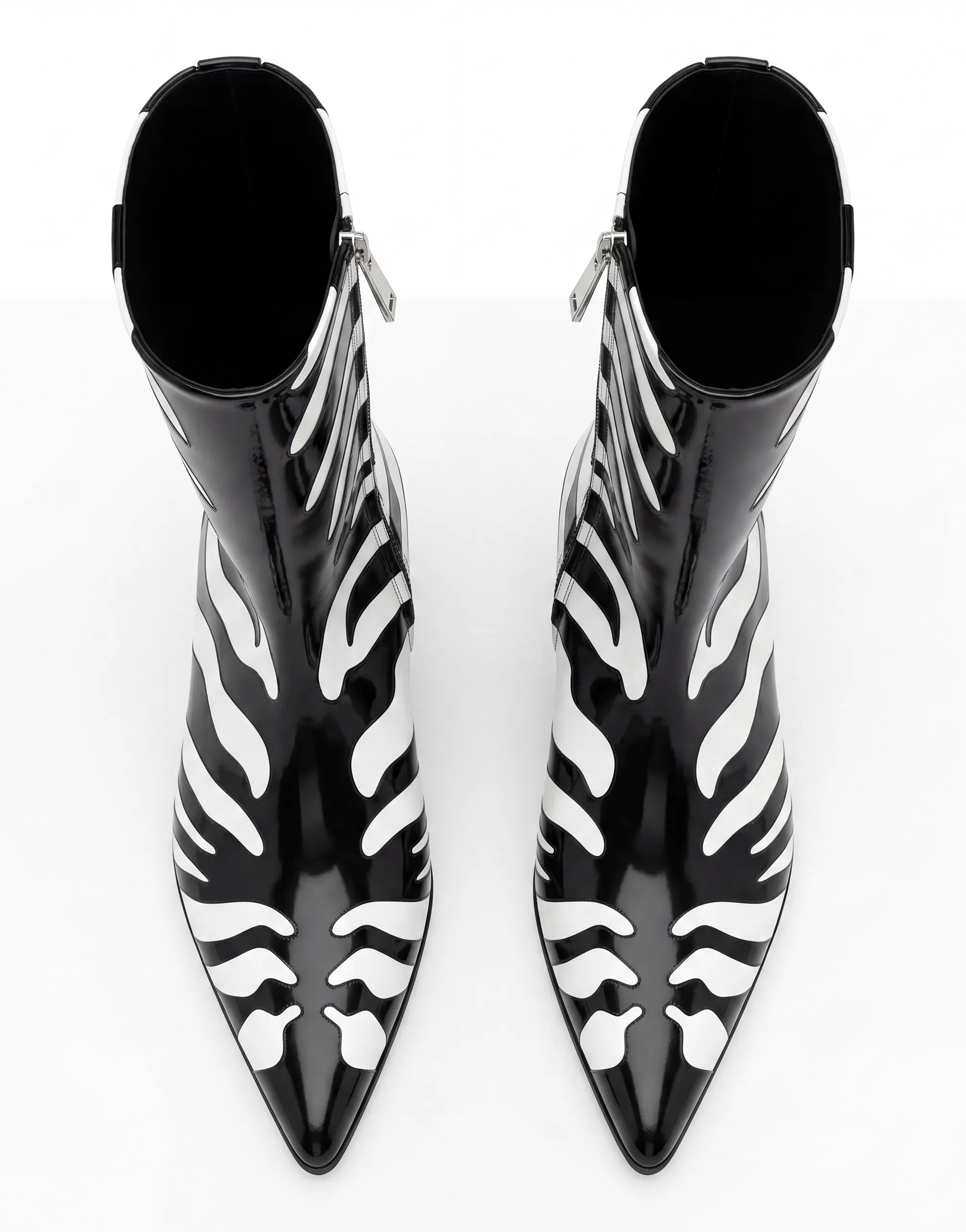 Dolce & Gabbana Zebra Leather Ankle Boots