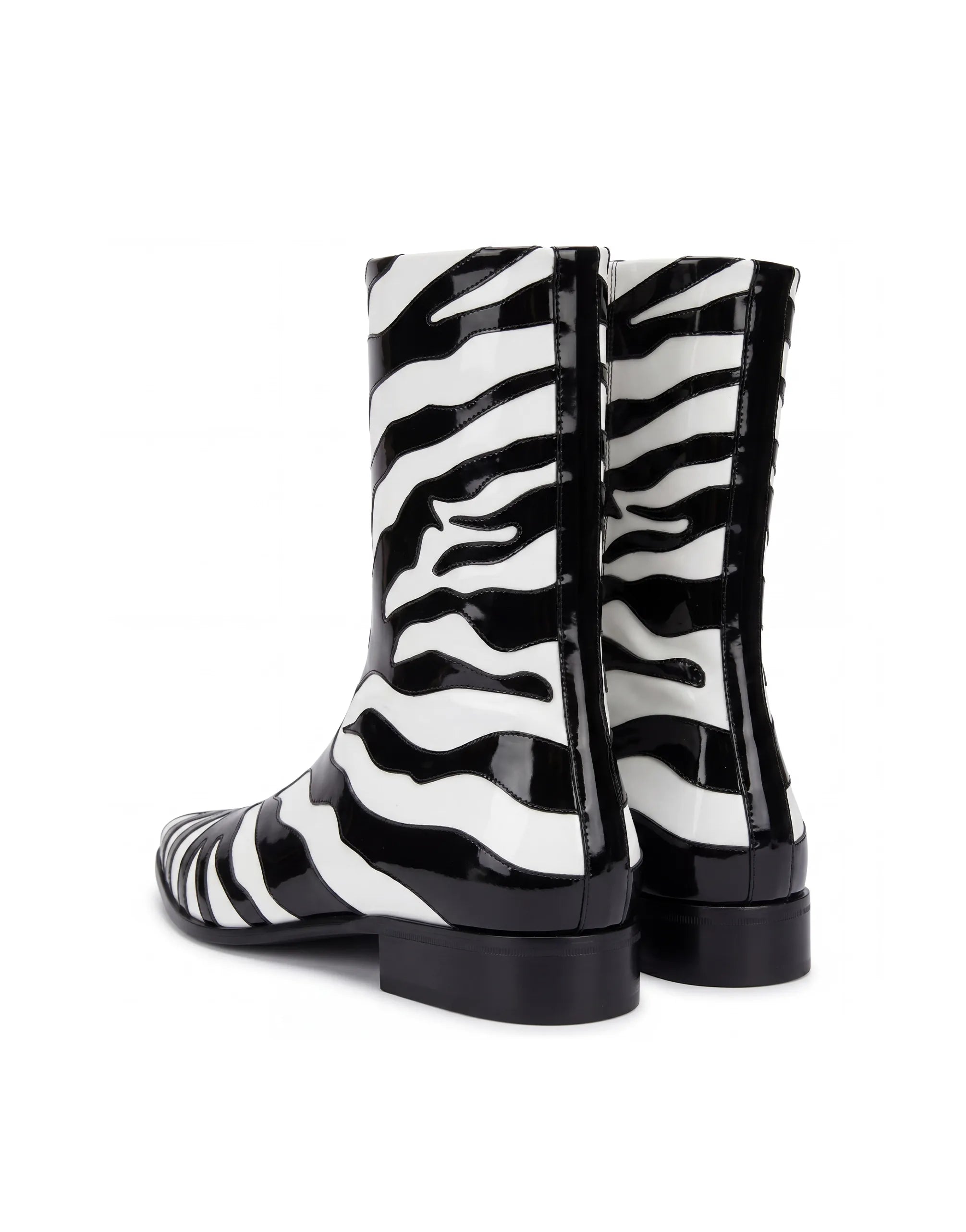 Dolce & Gabbana Zebra Leather Ankle Boots