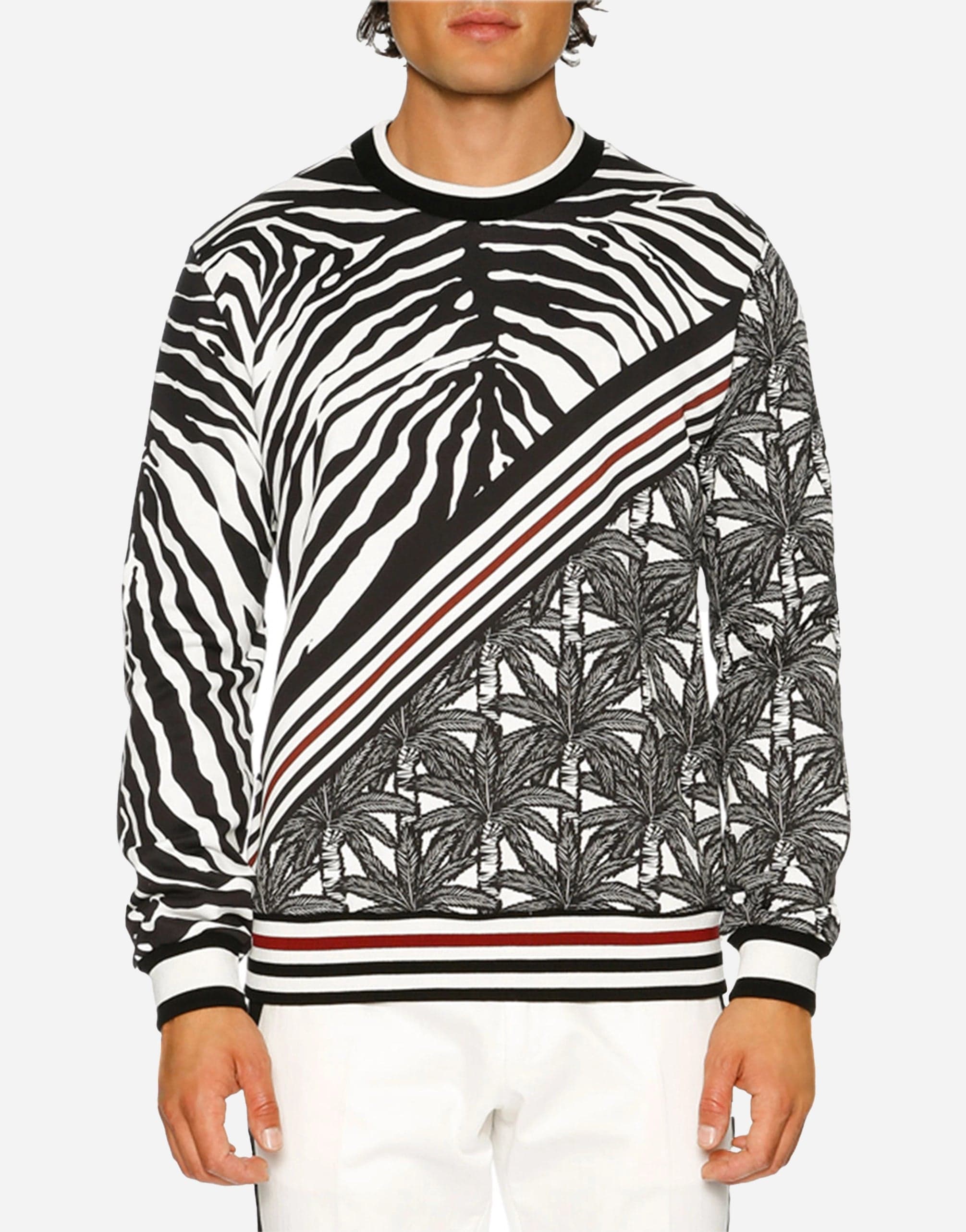 Dolce & Gabbana Zebra & Palm Tree Sweatshirt