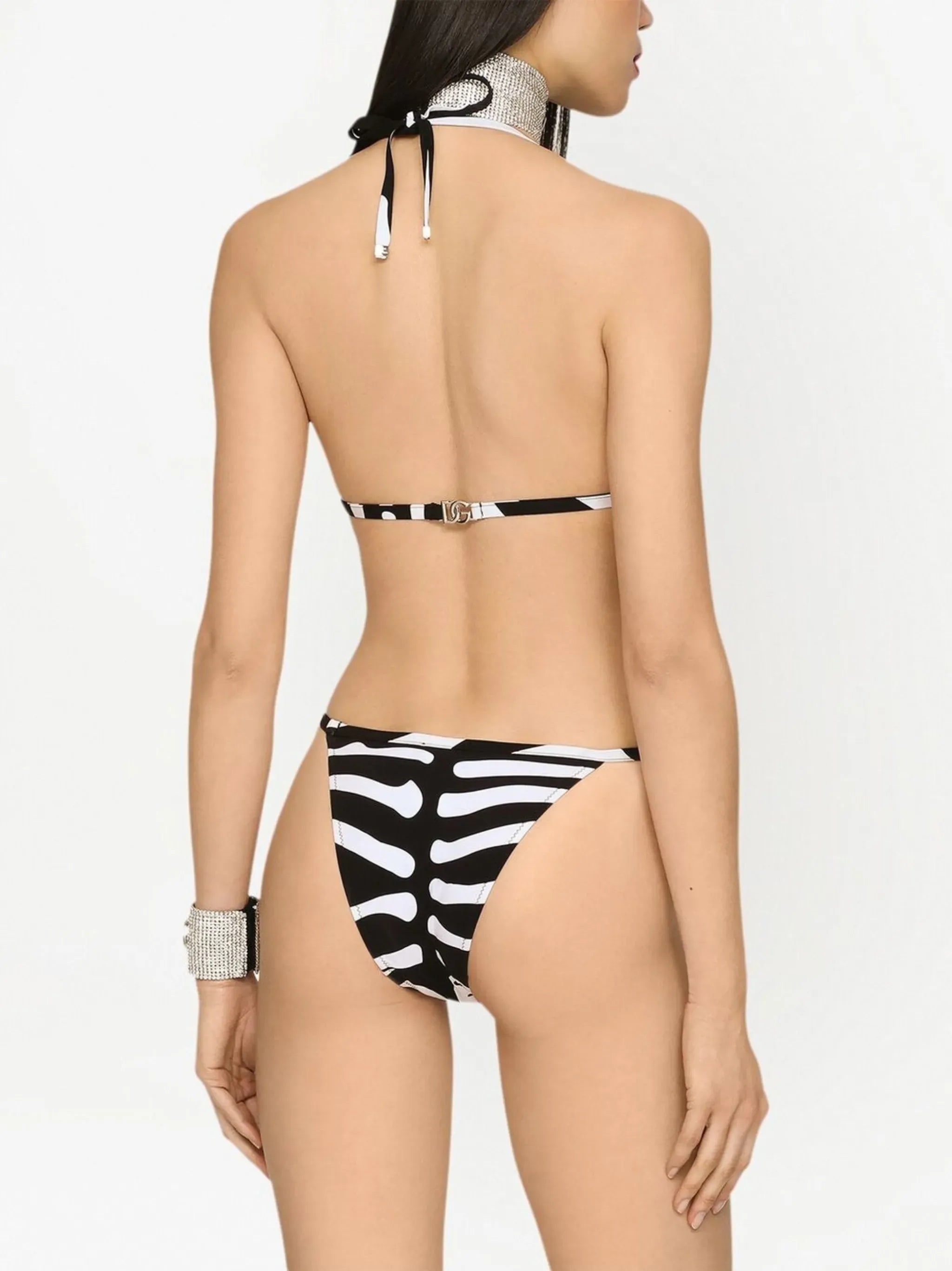 Dolce & Gabbana Zebra-Print DG-Logo Bikini