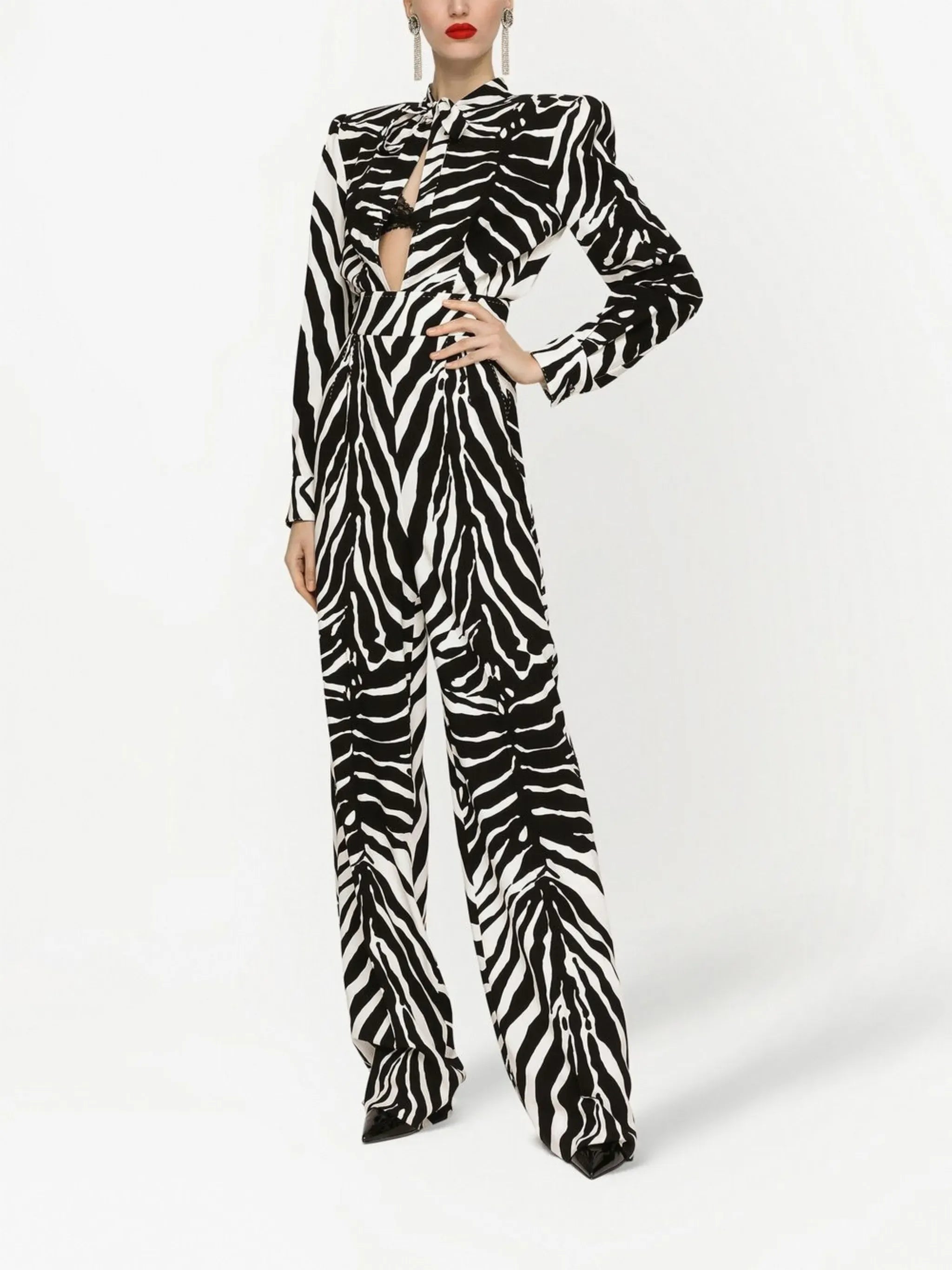 Dolce & Gabbana Zebra-Print Jumpsuit