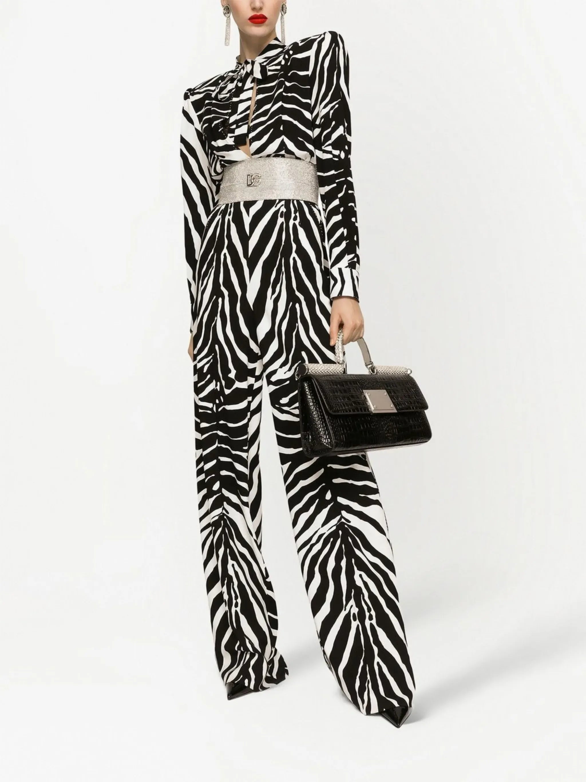 Zebra-Print Jumpsuit - alternate view