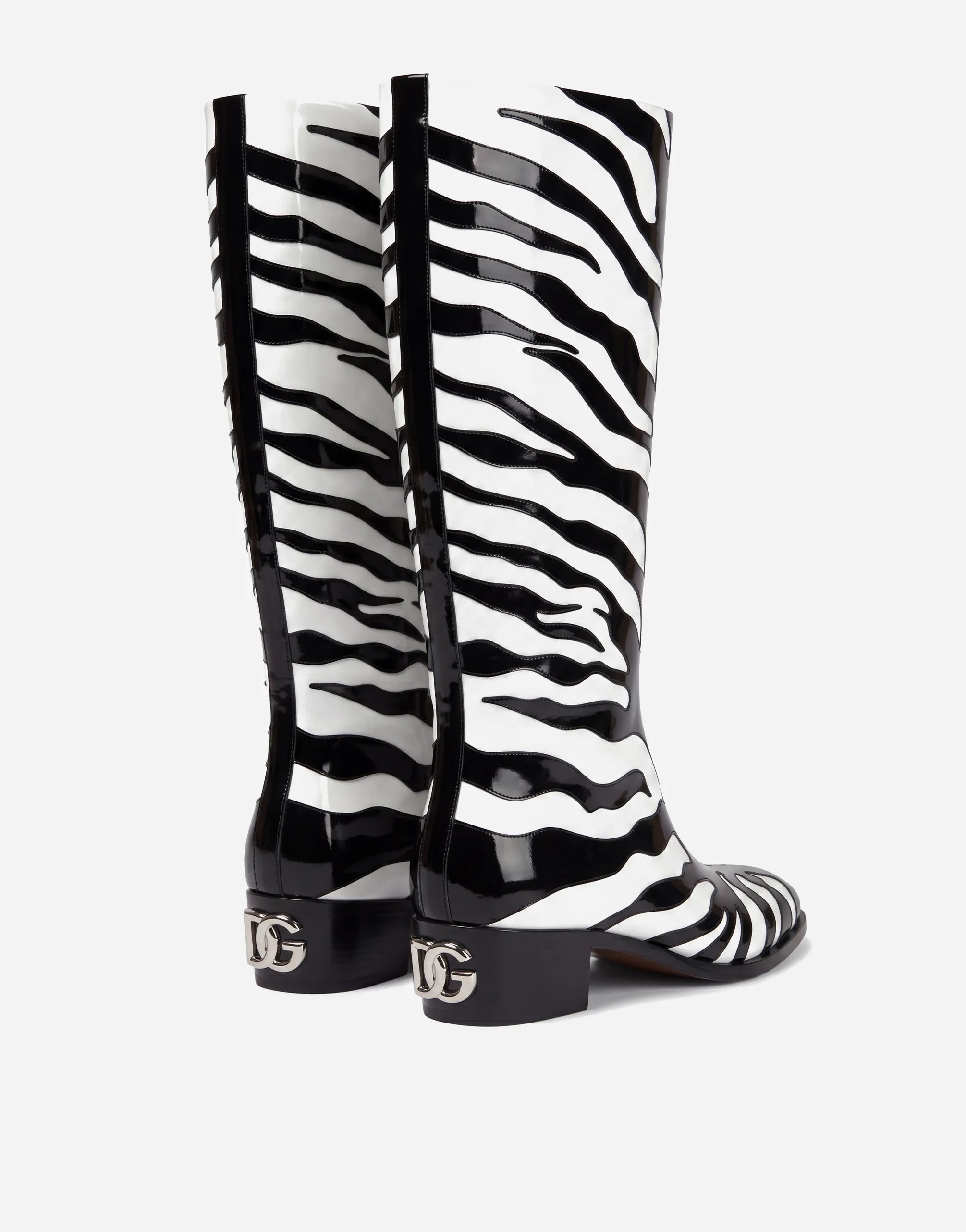Dolce & Gabbana Dolce & Gabbana Zebra Print Knee High Boots
