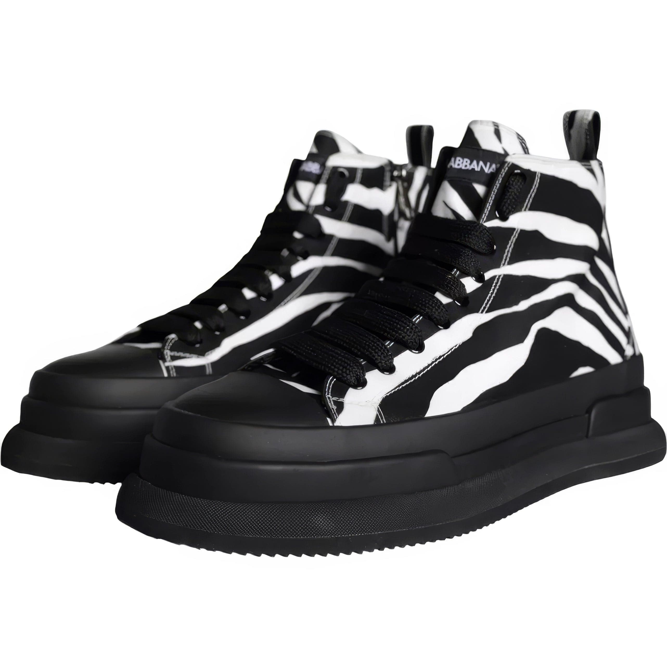 Dolce & Gabbana Zebra-Print Mid-Top Sneakers