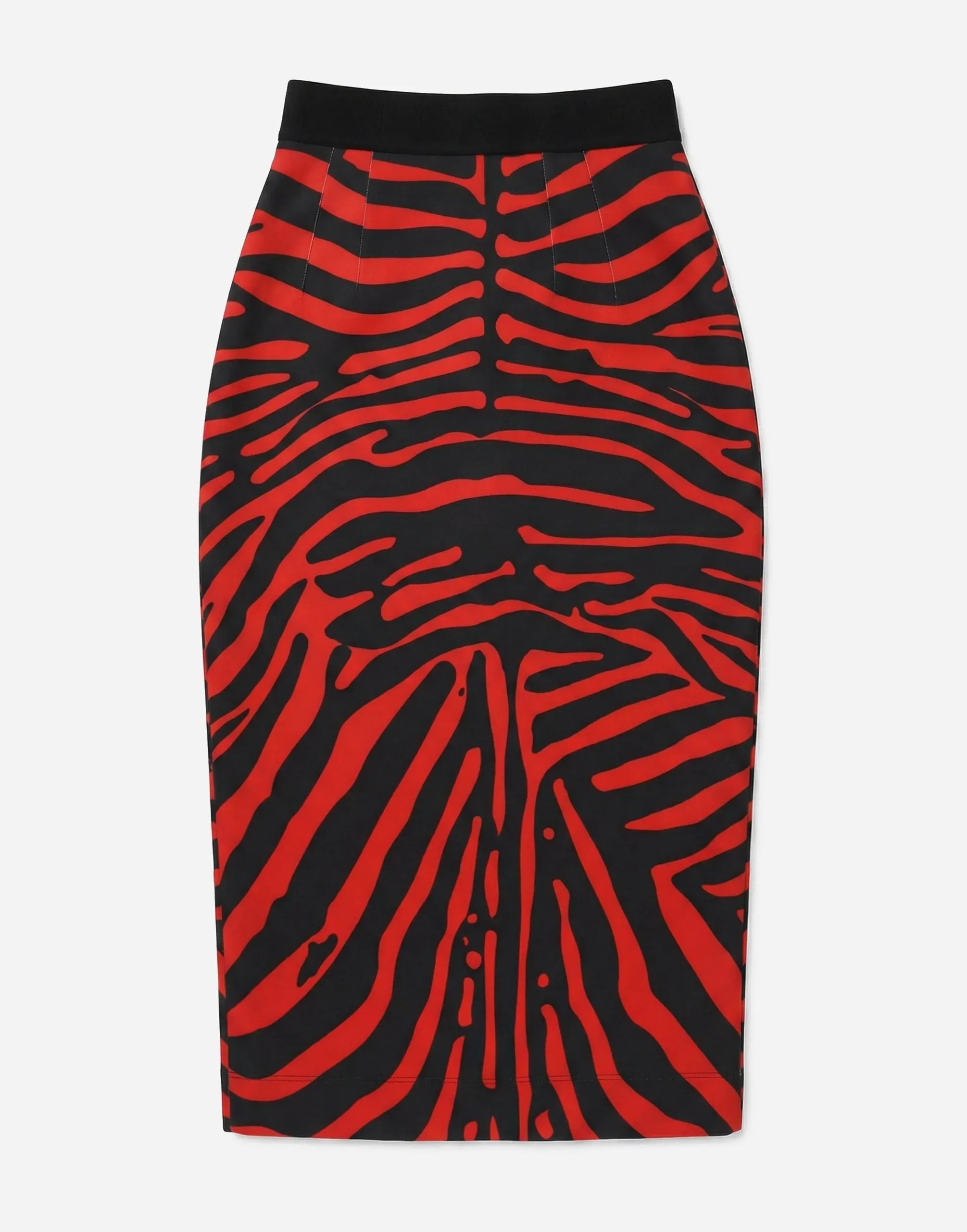 Dolce & Gabbana Zebra Print Pencil Midi Skirt