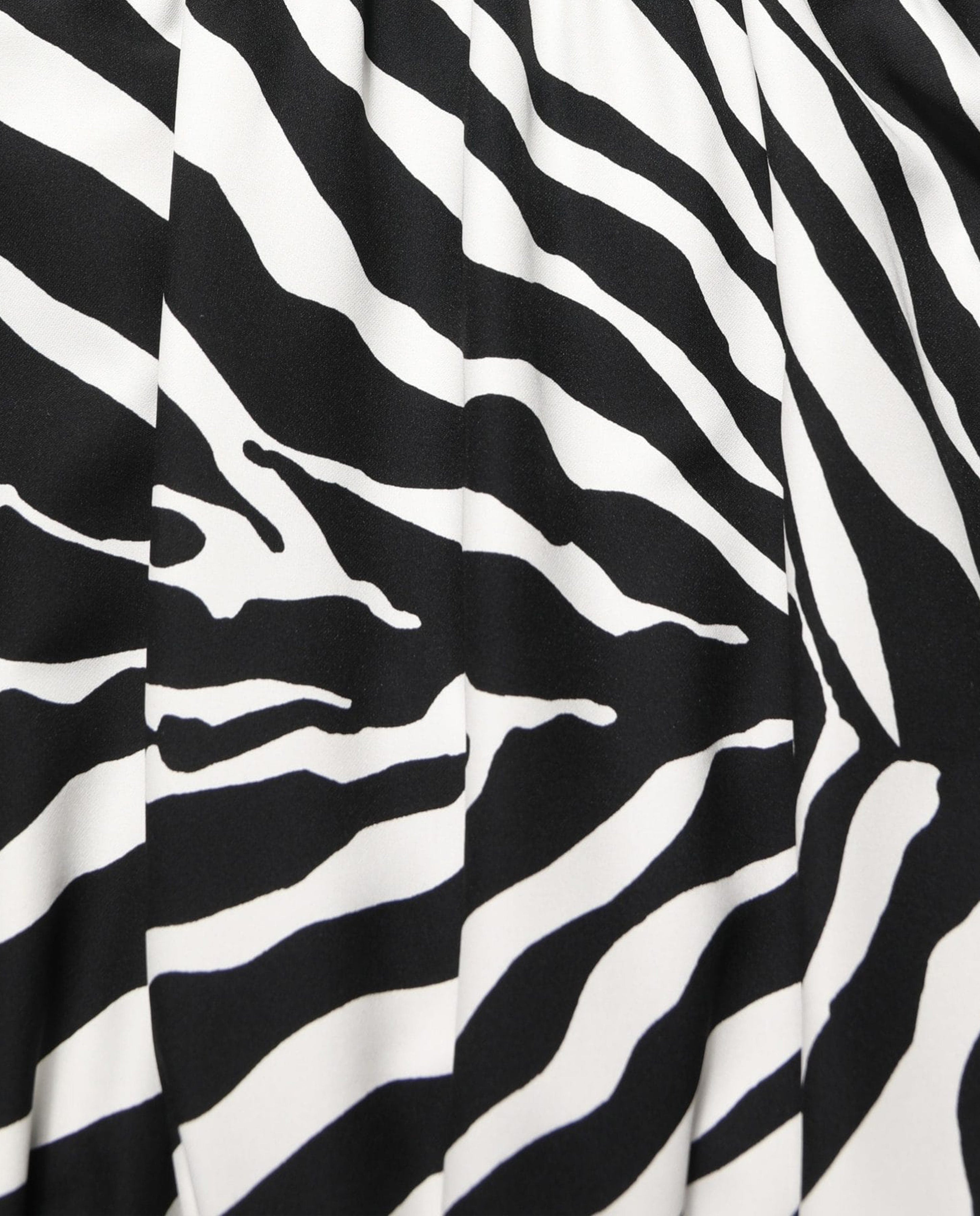 Dolce & Gabbana Zebra Print Ruched Mini Dress