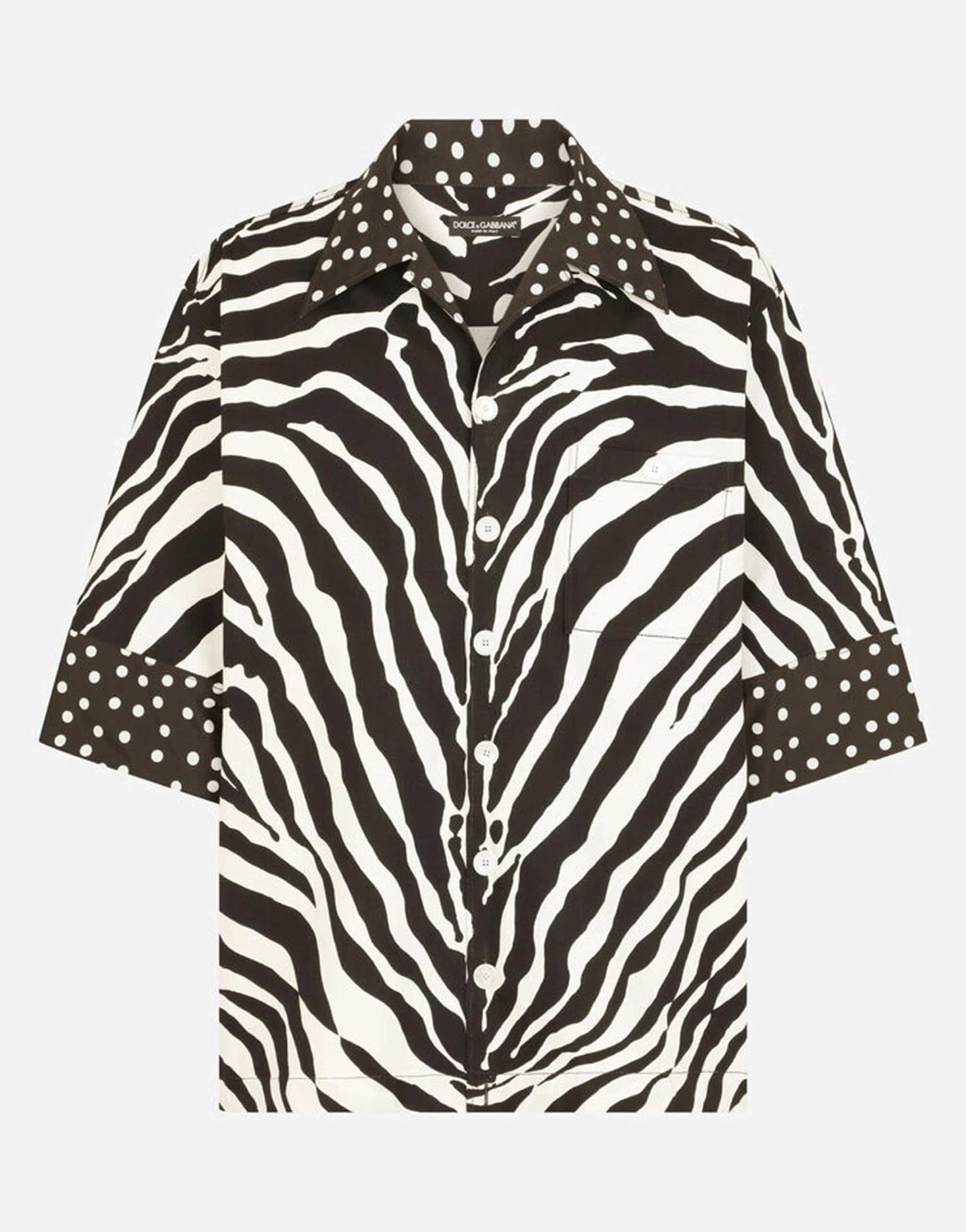 Dolce & Gabbana Zebra Print Three-Quarter Sleeves Shirt