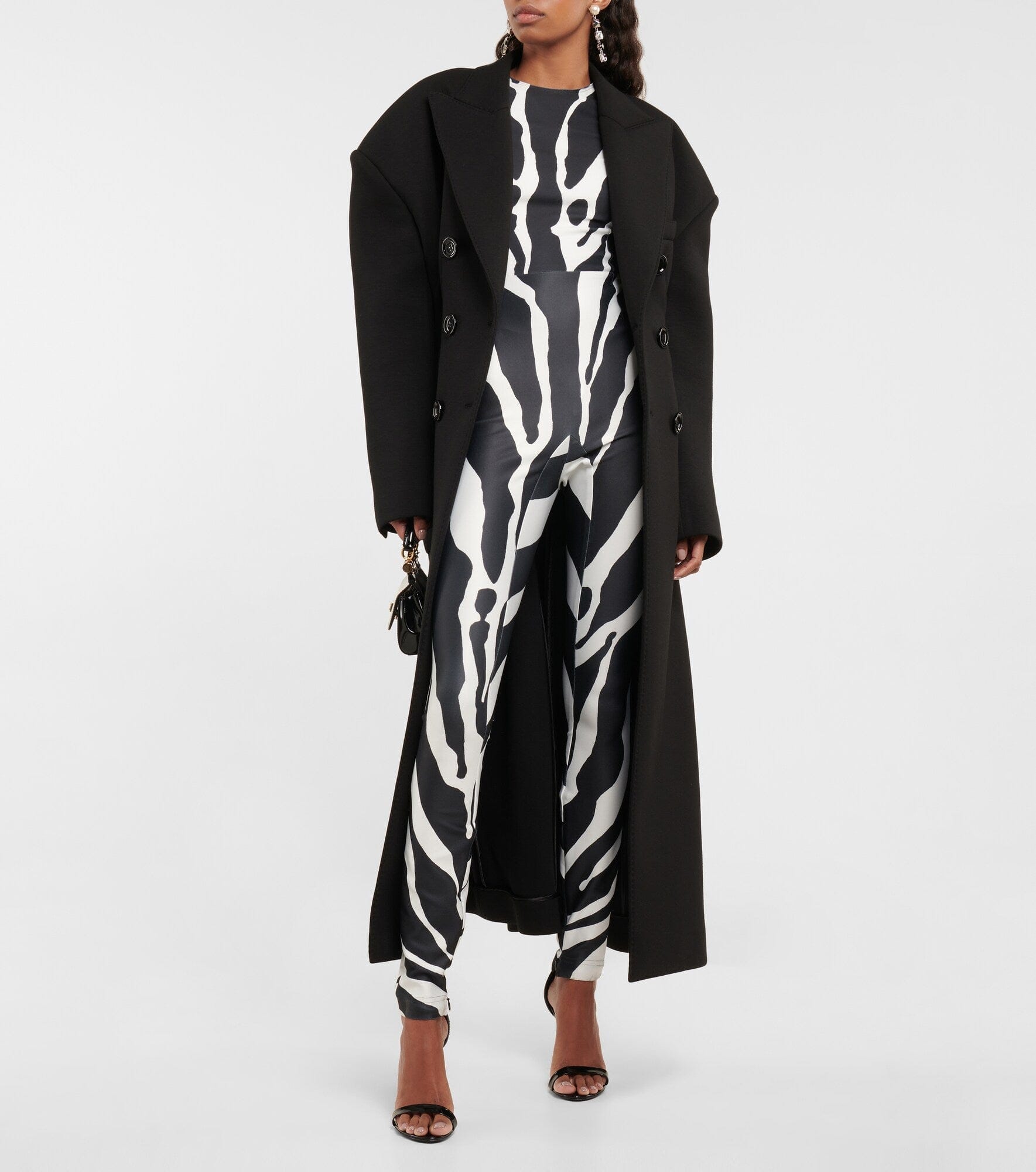 Dolce & Gabbana Zebra-Printed Long Sleeve Jumpsuit