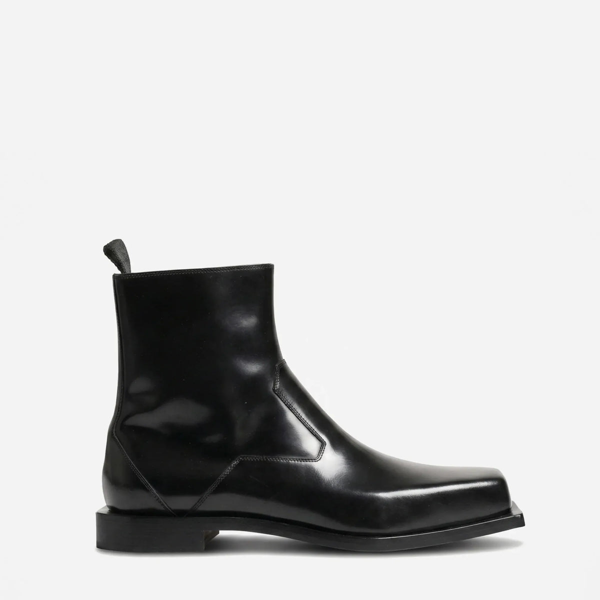 Dolce & Gabbana ジップクロージャー ブラックレザー アンクルブーツ