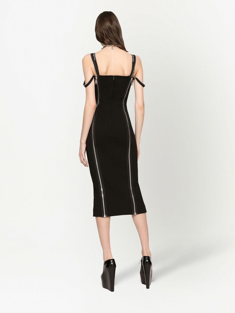 Dolce & Gabbana Zip-Detail Sleeveless Midi Dress