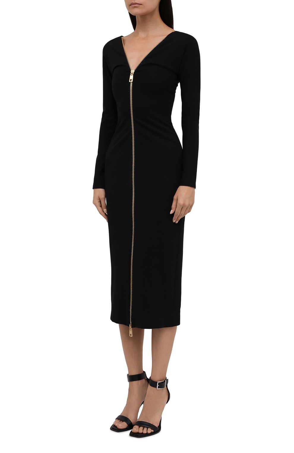 Dolce & Gabbana Zip Front Bodycon Midi Dress | Sendegaro BE