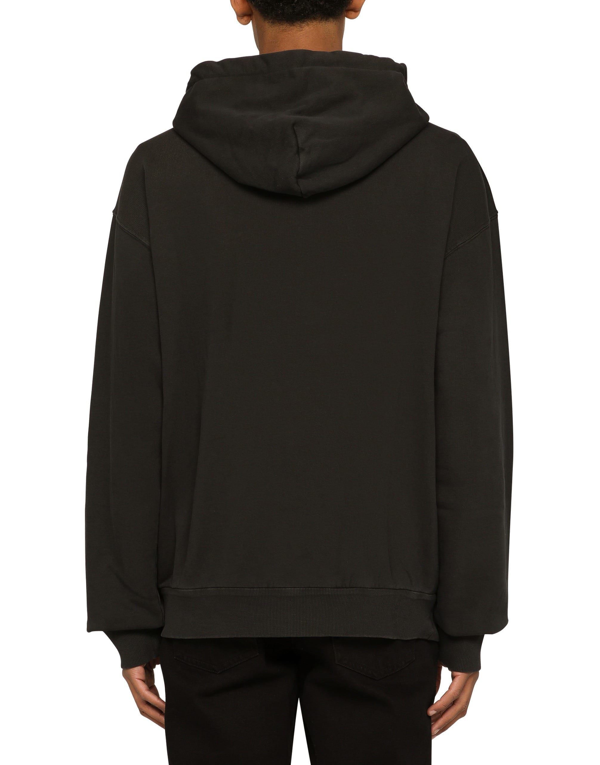 Dolce & Gabbana Dolce & Gabbana Zip Hoodie with Metal Logo Plaque