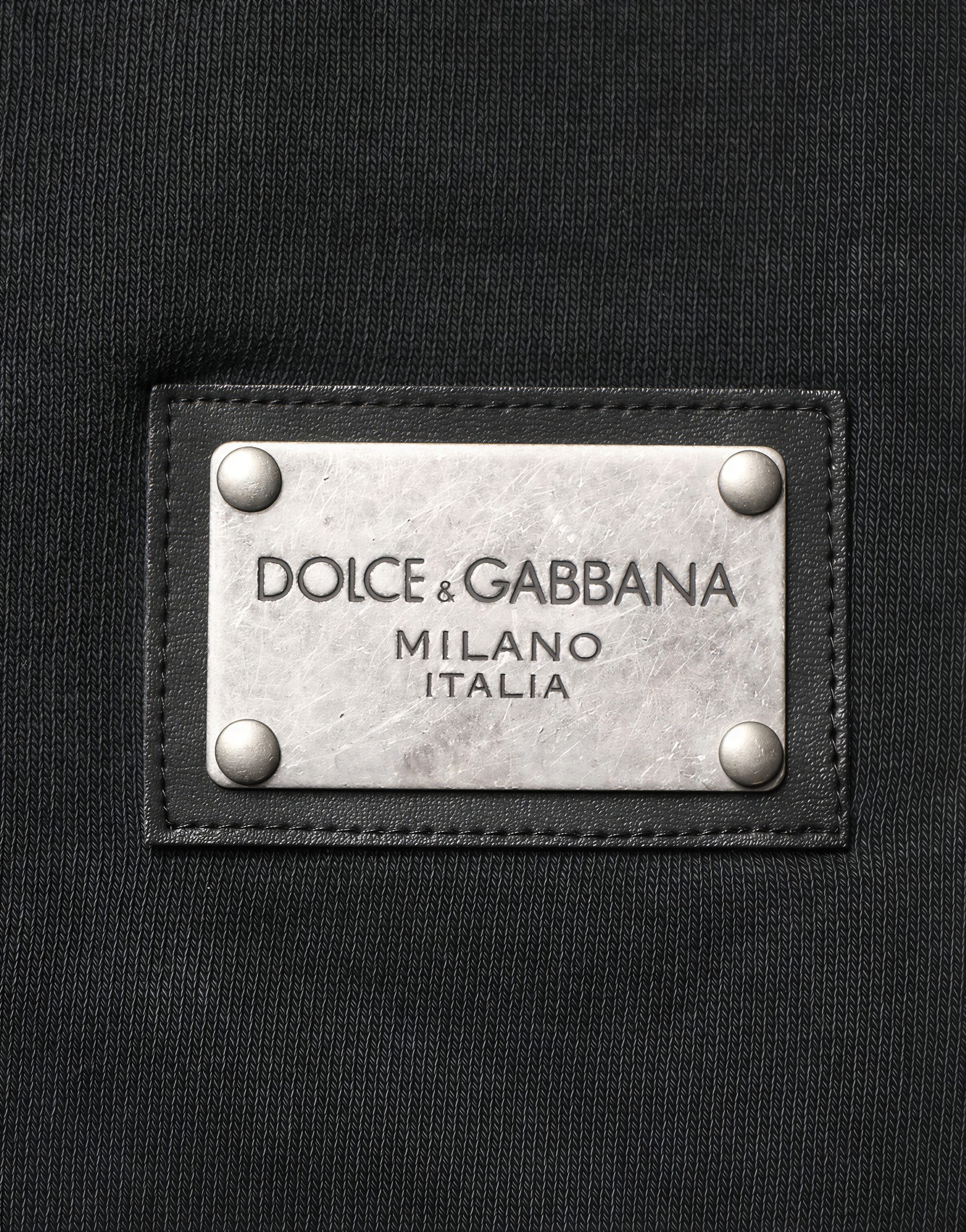 Dolce & Gabbana Dolce & Gabbana Zip Hoodie with Metal Logo Plaque