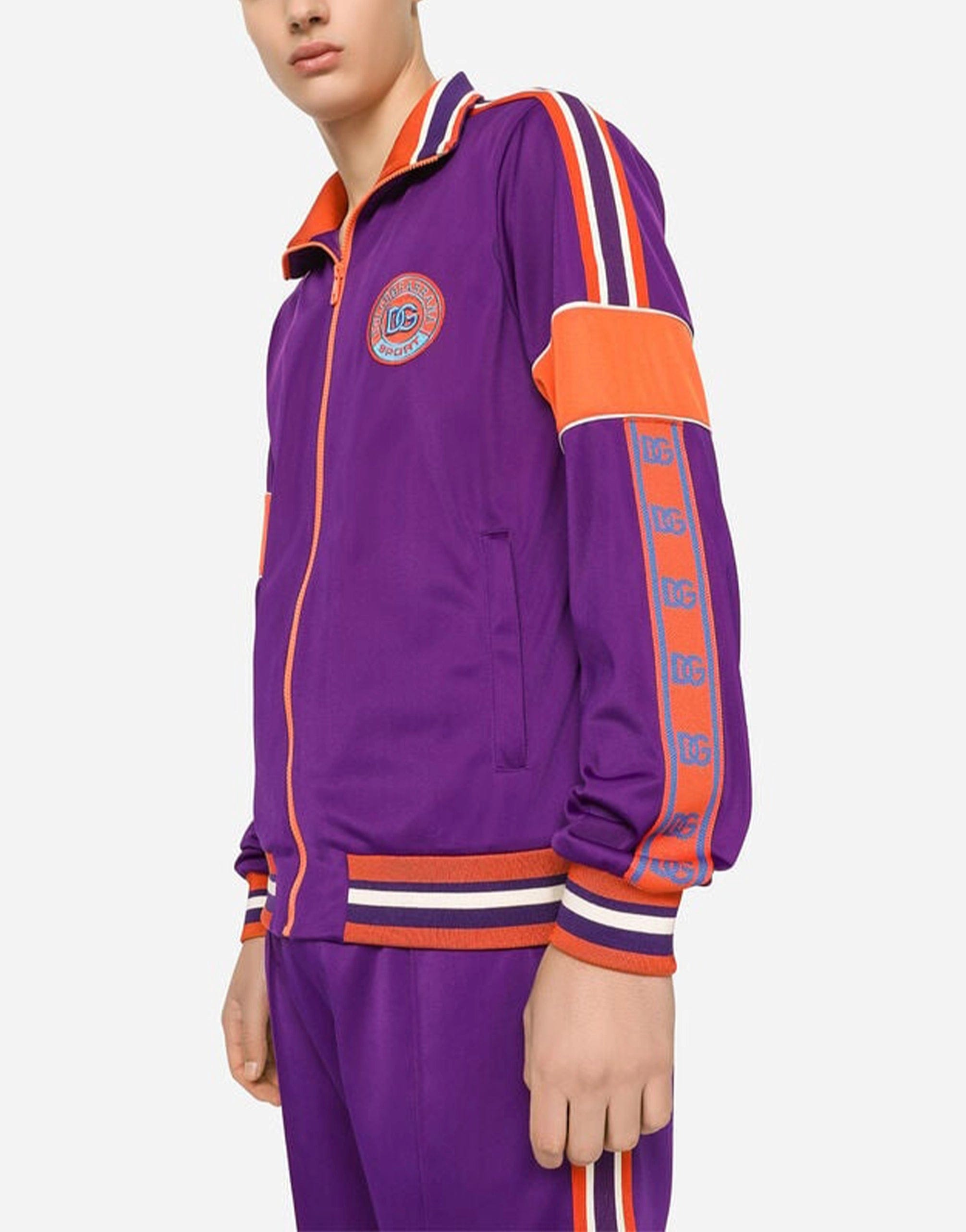 Dolce Gabbana Sudadera de jersey técnica con cremallera