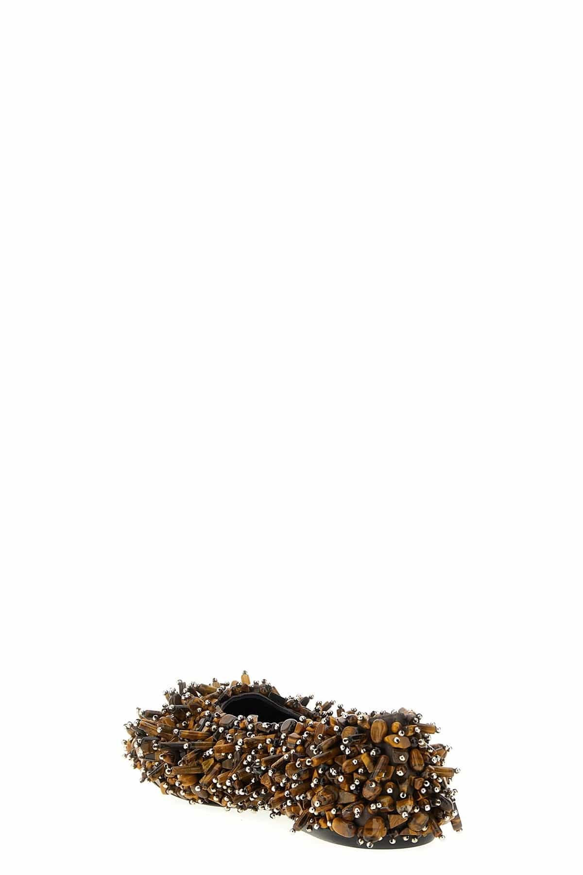 Dries Van Noten Dries Van Noten Beaded Square Toe Ballet Flats
