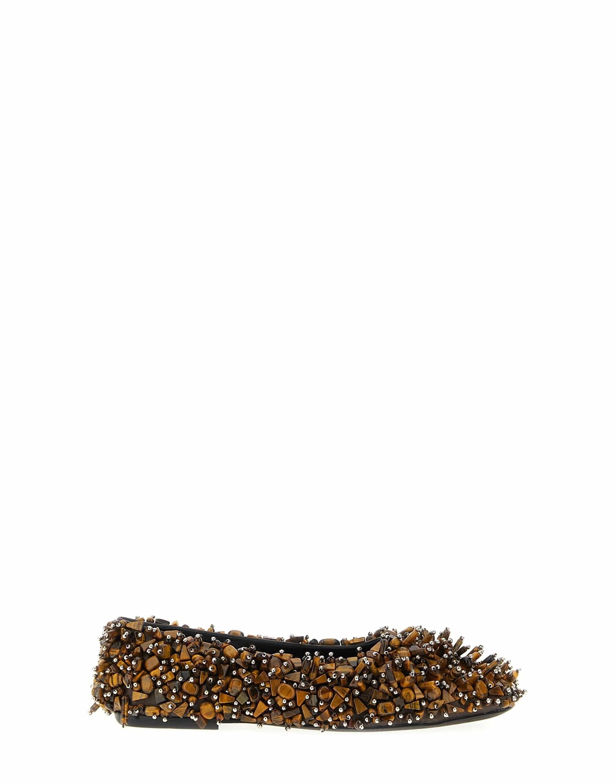 Dries Van Noten Dries Van Noten Beaded Square Toe Ballet Flats