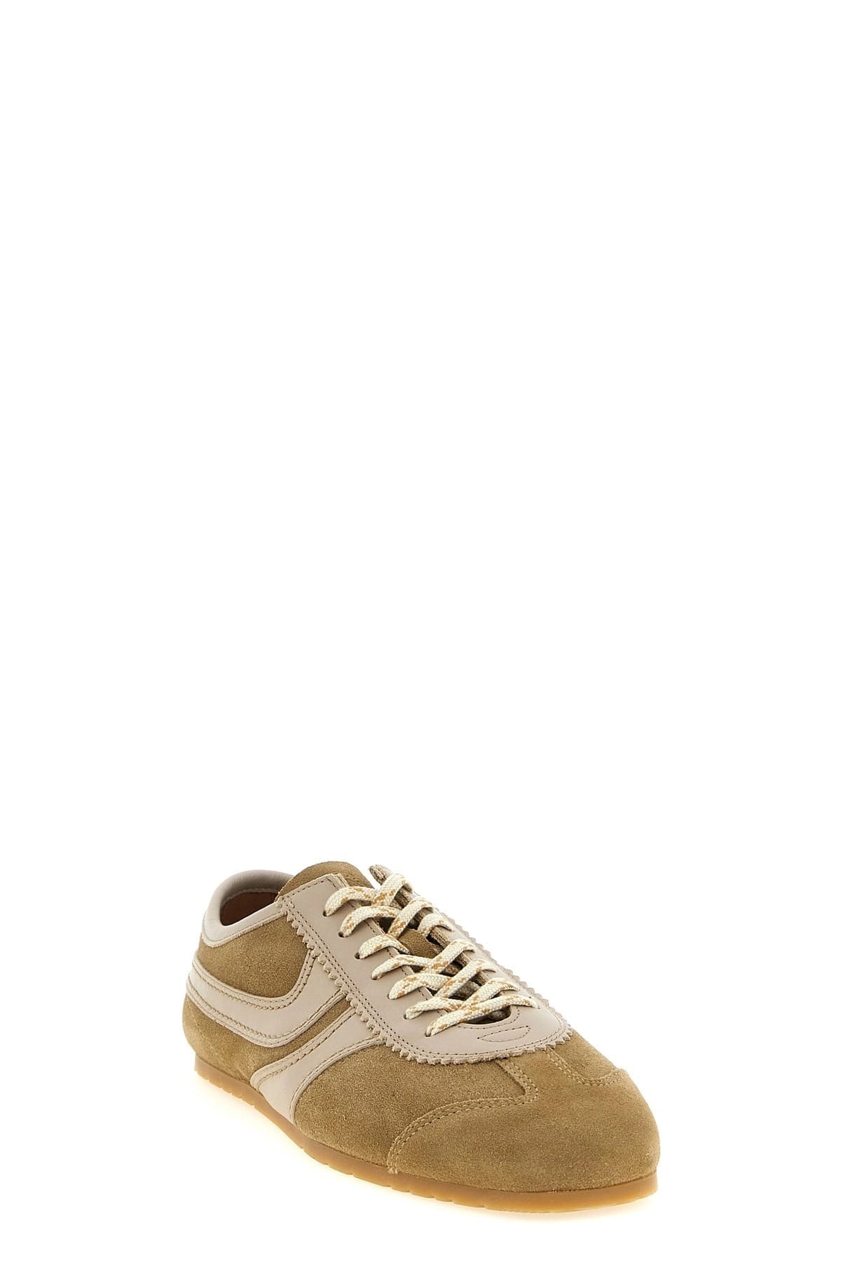 Dries Van Noten Dries Van Noten Beige Suede Sneakers