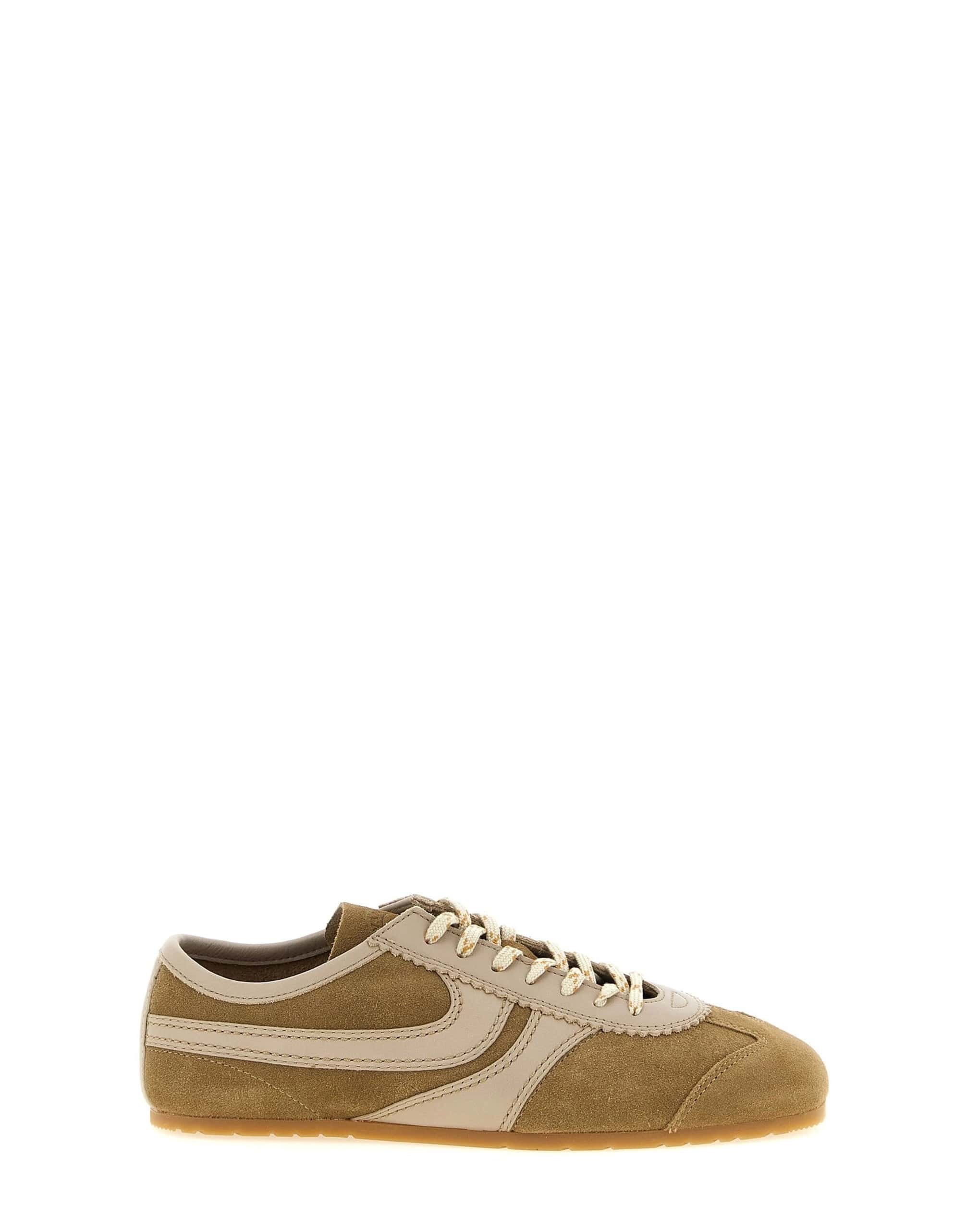 Dries Van Noten Dries Van Noten Beige Suede Sneakers