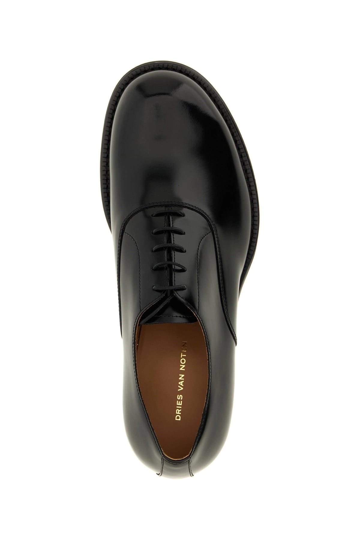 Dries Van Noten Dries Van Noten Black Leather Derby Lace-Up Shoes