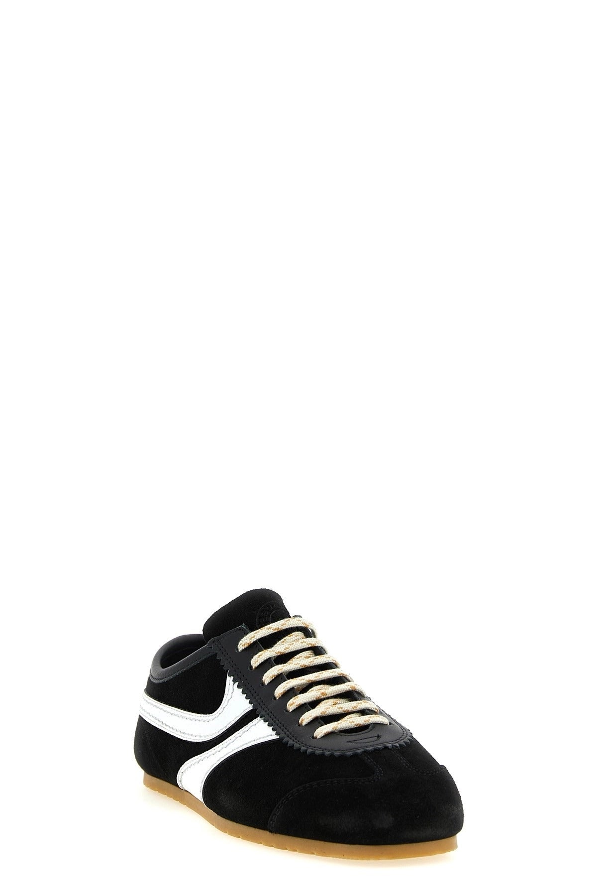 Dries Van Noten Black Suede Low-Top Sneakers | Sendegaro