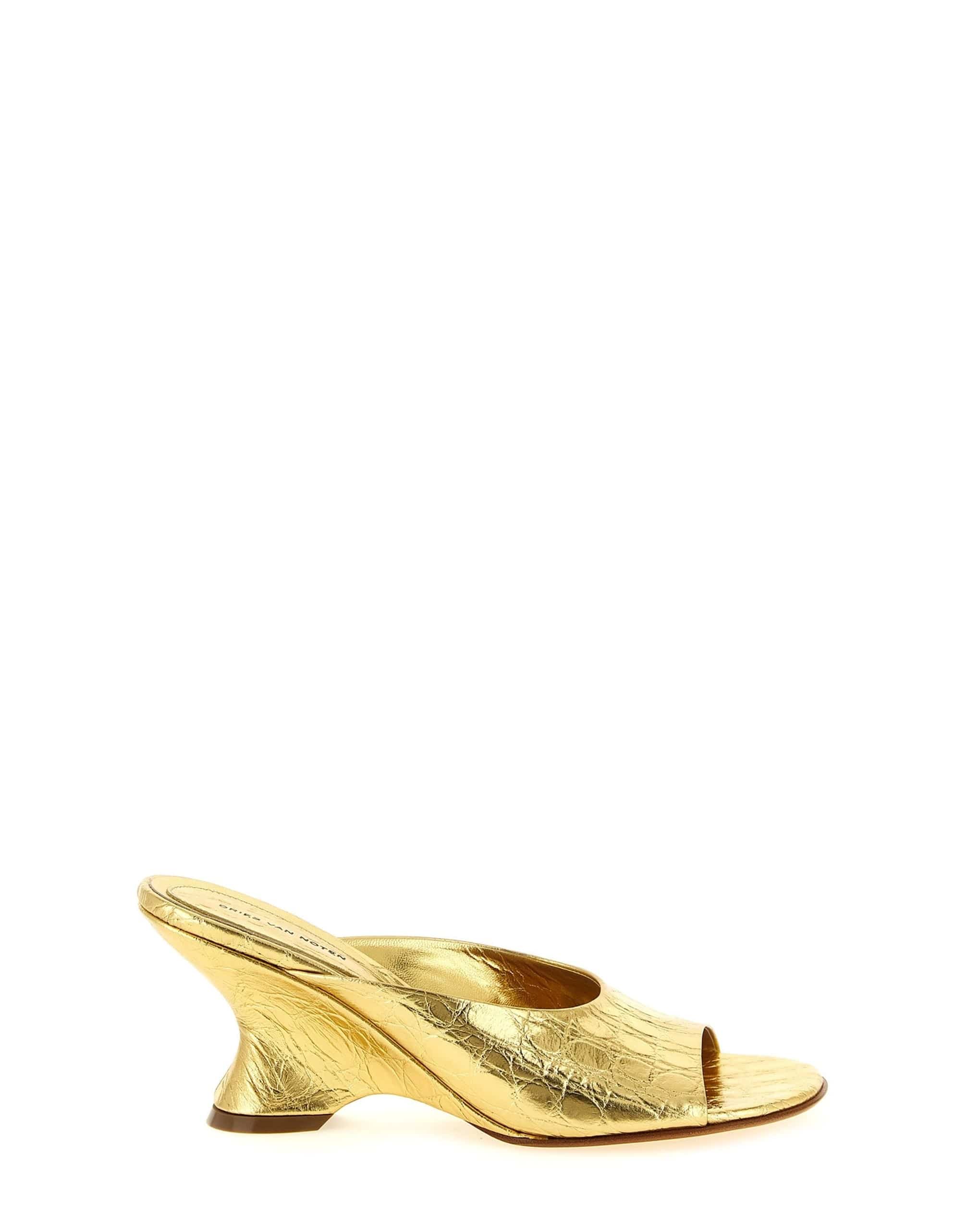 Dries Van Noten mules con zeppa curva