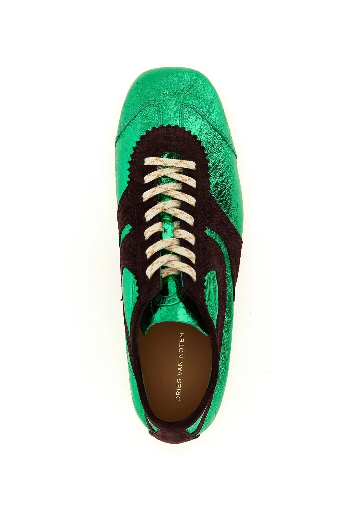 Dries Van Noten Laminated Leather Sneakers | Sendegaro BE