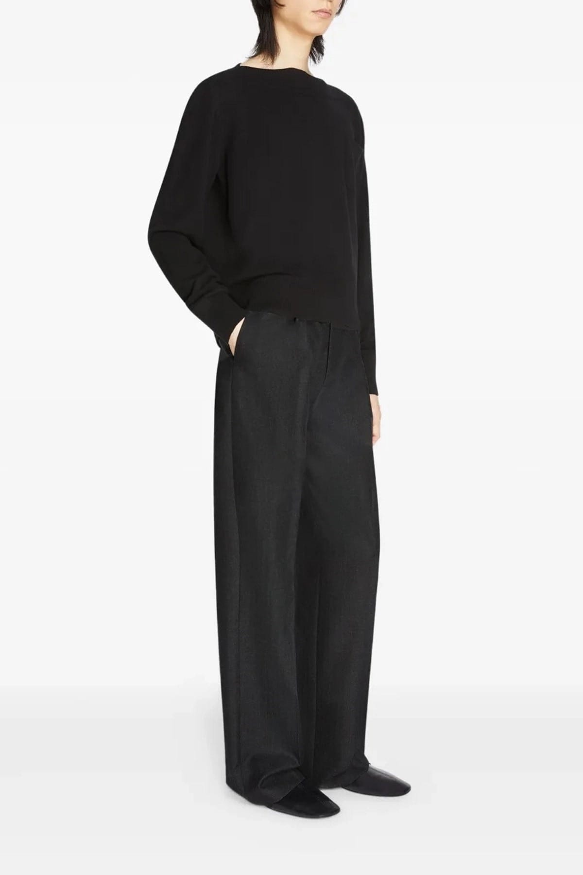 Dries Van Noten Penrud Herringbone Wool Pants - alternate view