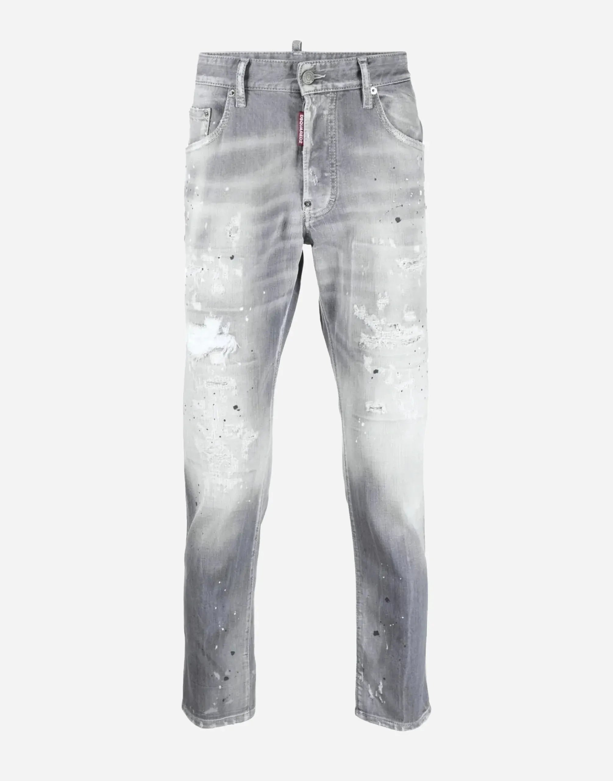 Dsquared² Acid-Wash Straight-Leg Jeans