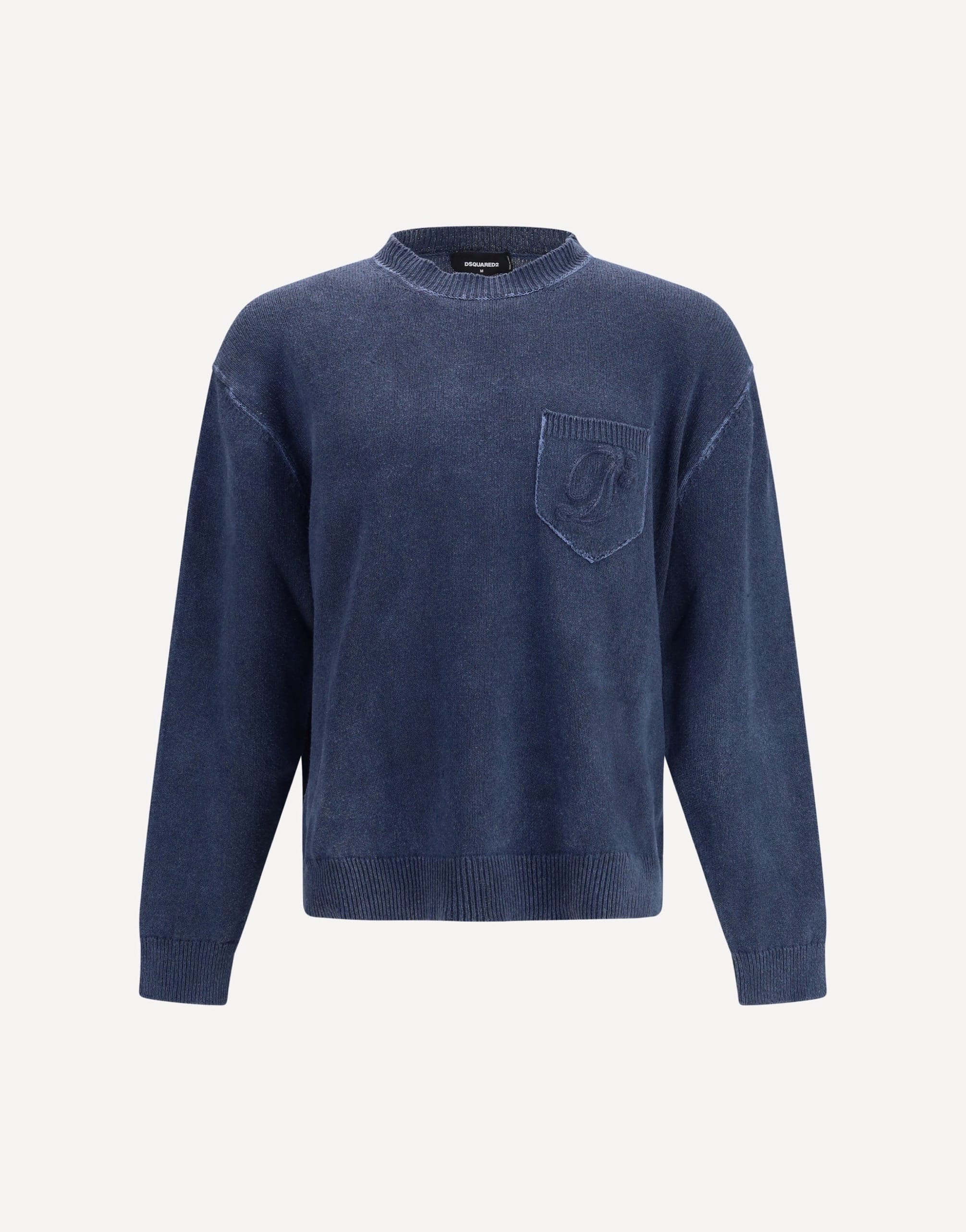 Dsquared² Crew Neck Sweater With Chest Pocket