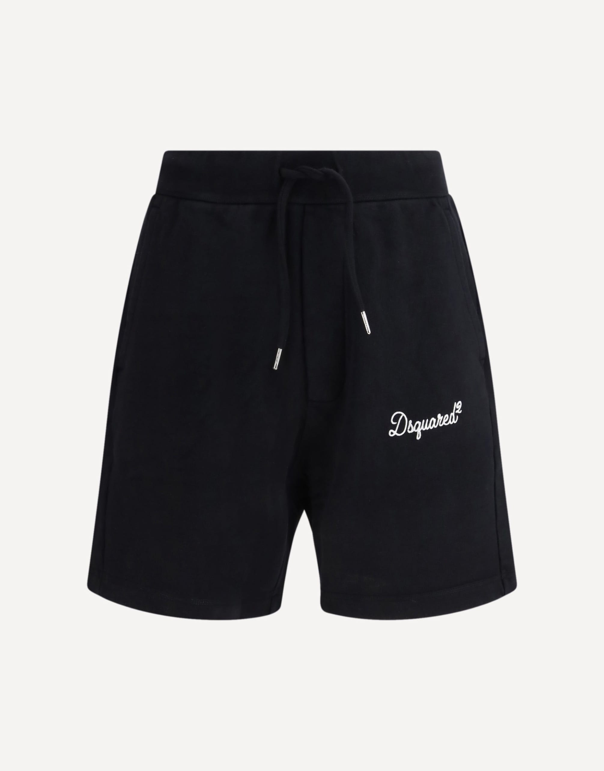 Dsquared² Embroidered Logo Cotton Shorts