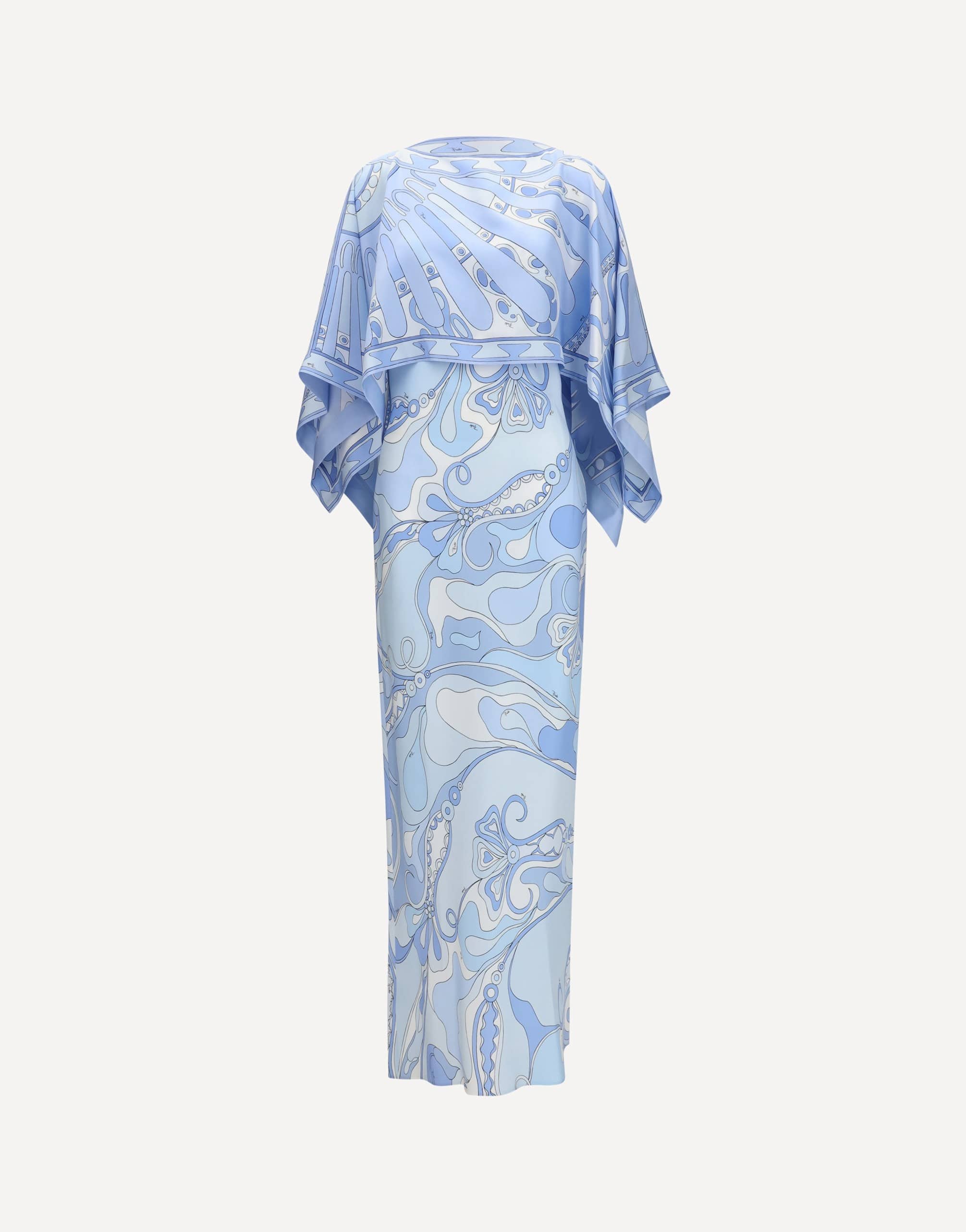 Emilio Pucci Silk Cape Dress Orchidee Soleil Prints | Sendegaro GR
