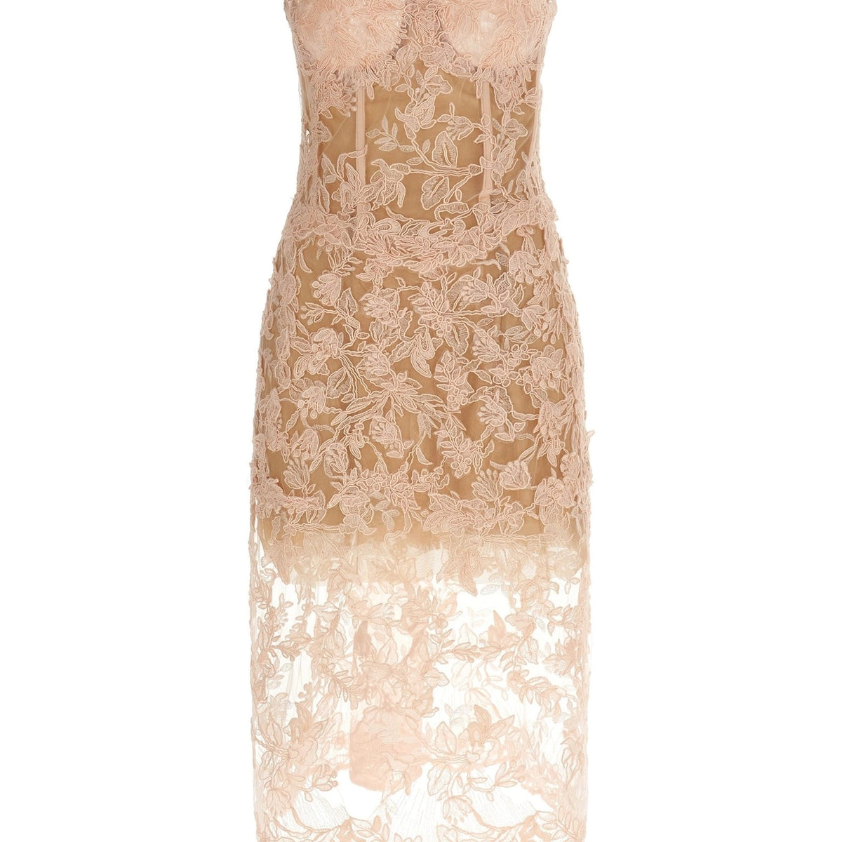 ermanno scervino cotton blend lace long dress ERMANNO SCERVINO Linen Long Dress with lace Details Ermanno Scervino