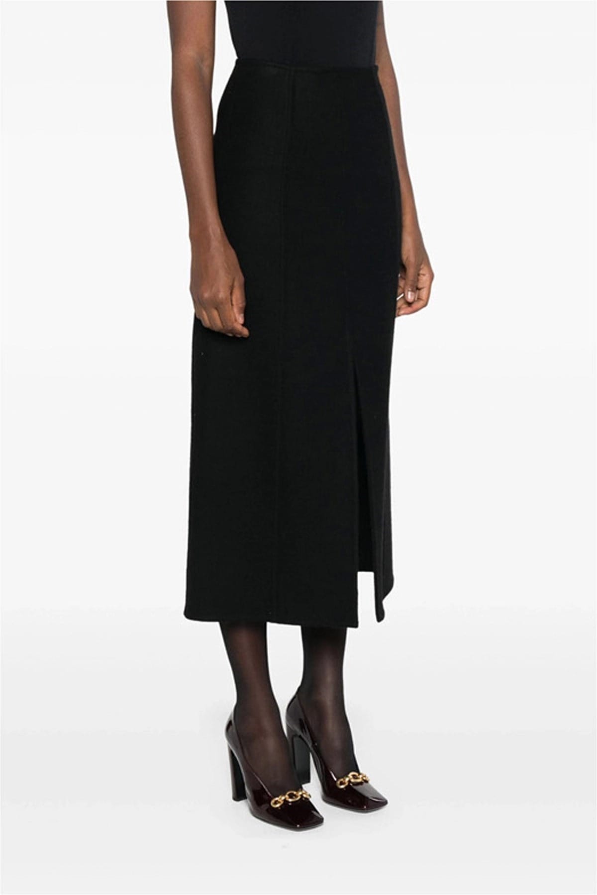 Ermanno Scervino Jupe longue en drap de laine - alternate view