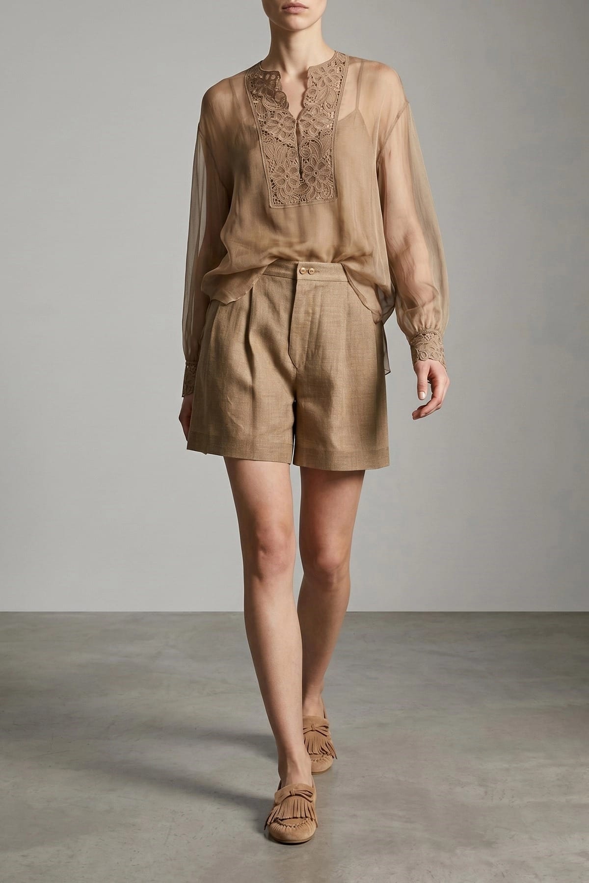 Ermanno Scervino Marocain Denim Print Shorts | Sendegaro AE