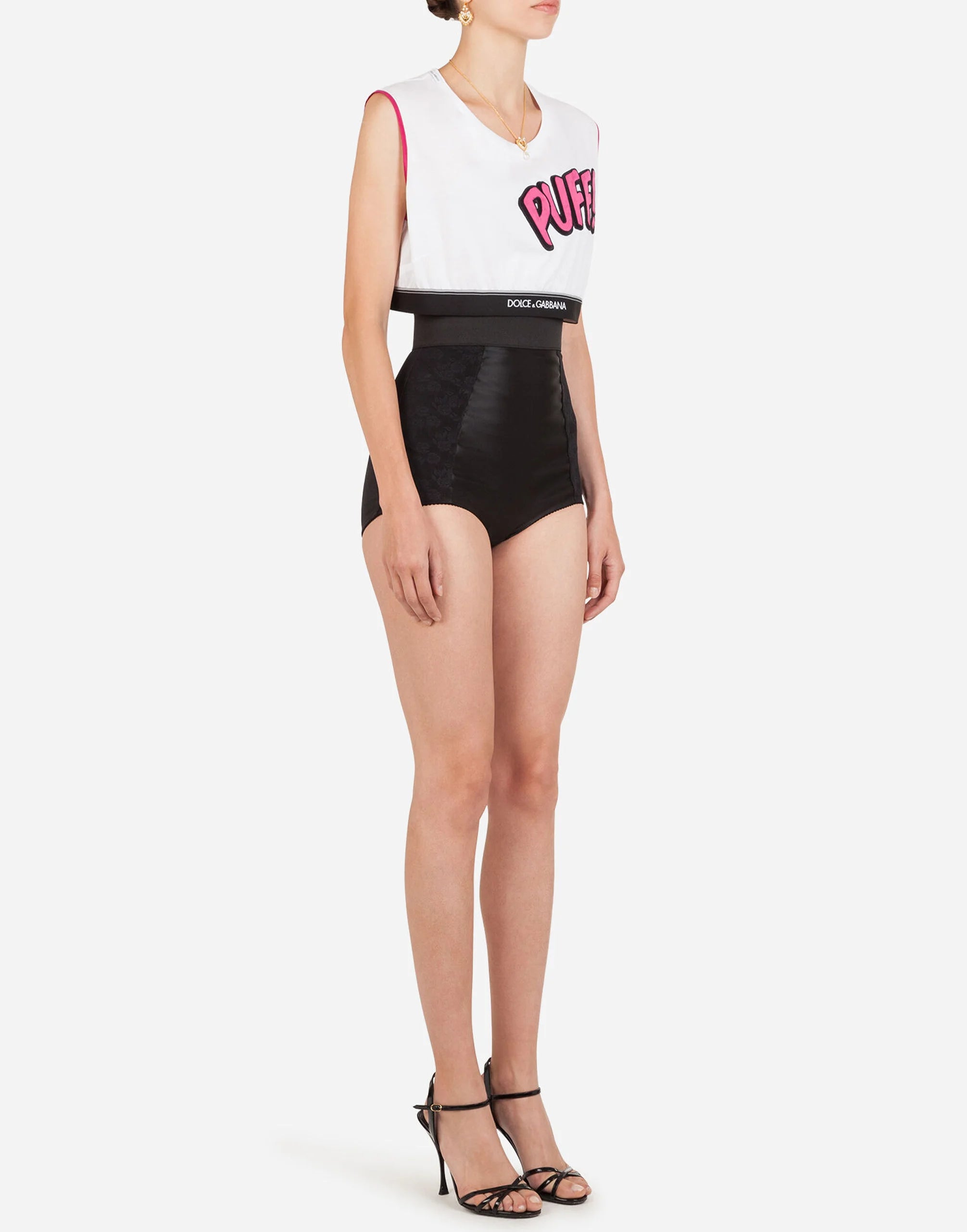 Crop Top With Branded Patch Embellishment