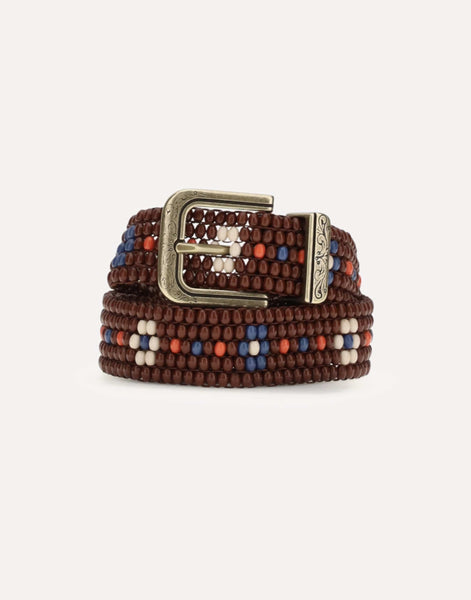 ETRO エトロ　装飾ベルト 天然石　ビジュー　金属パーツ　スエード　85 etro-beaded-belt-with-floral-