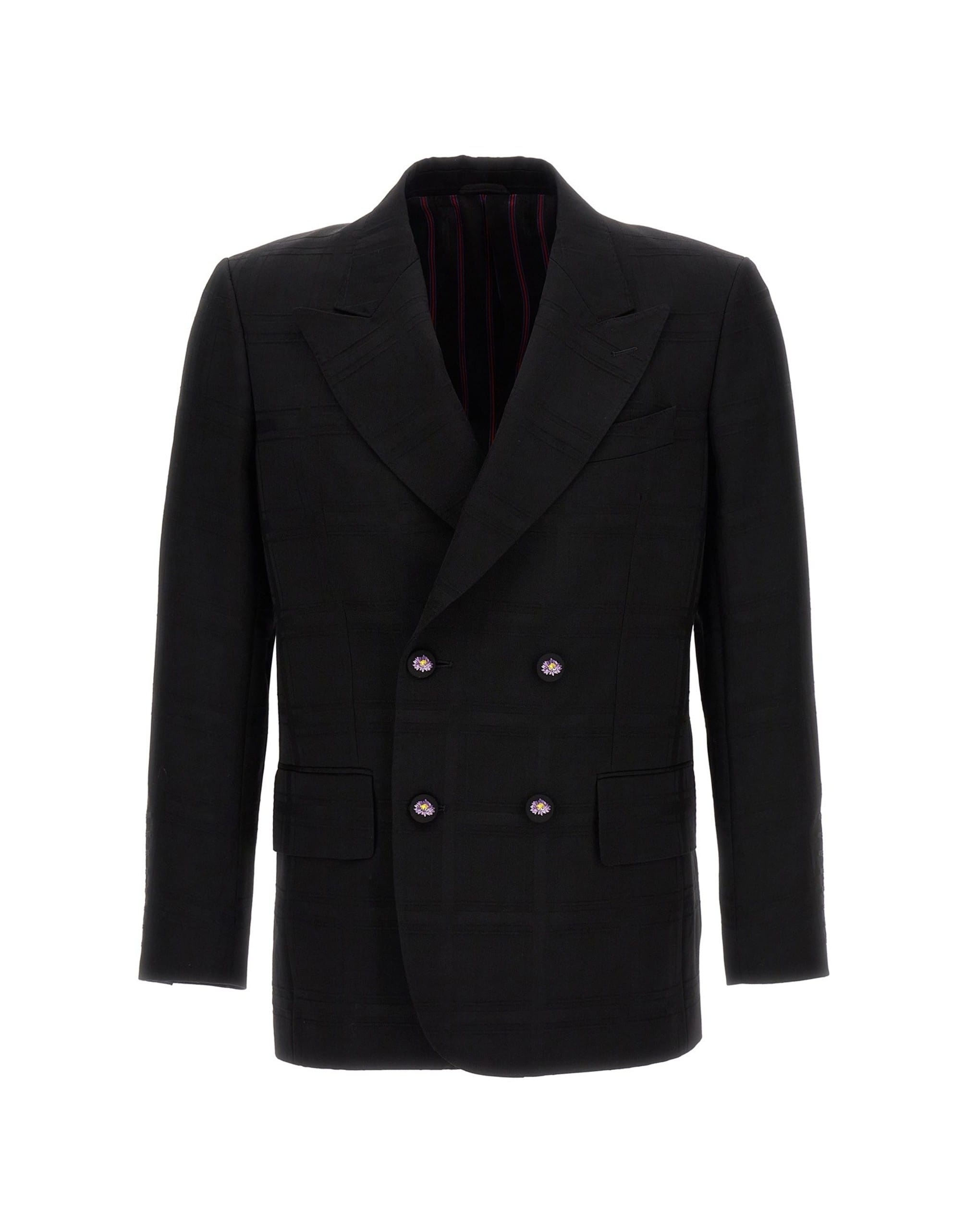 Etro Etro Check Double-Breasted Blazer