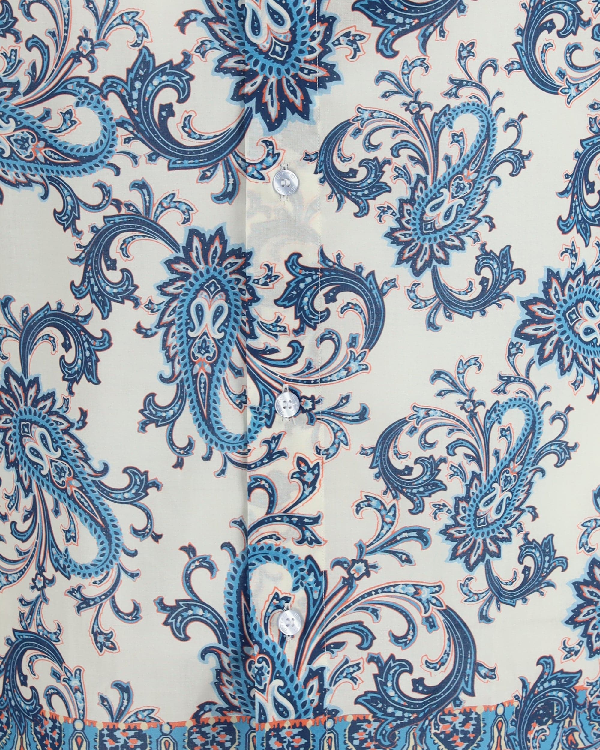 Etro Cotton Shirt With Floral And Paisley Motif