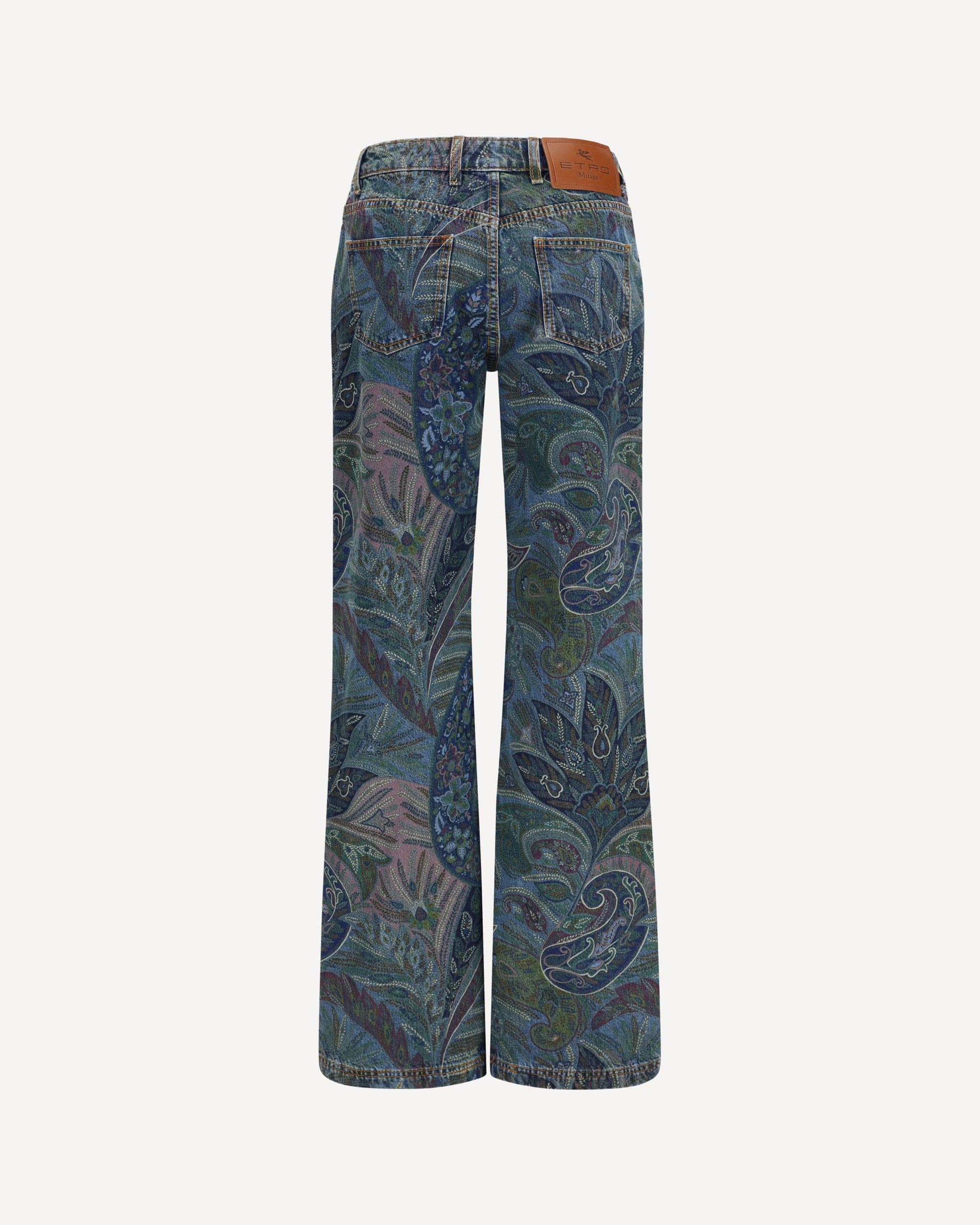 Etro Flare Pants With Paisley Ramage Motif