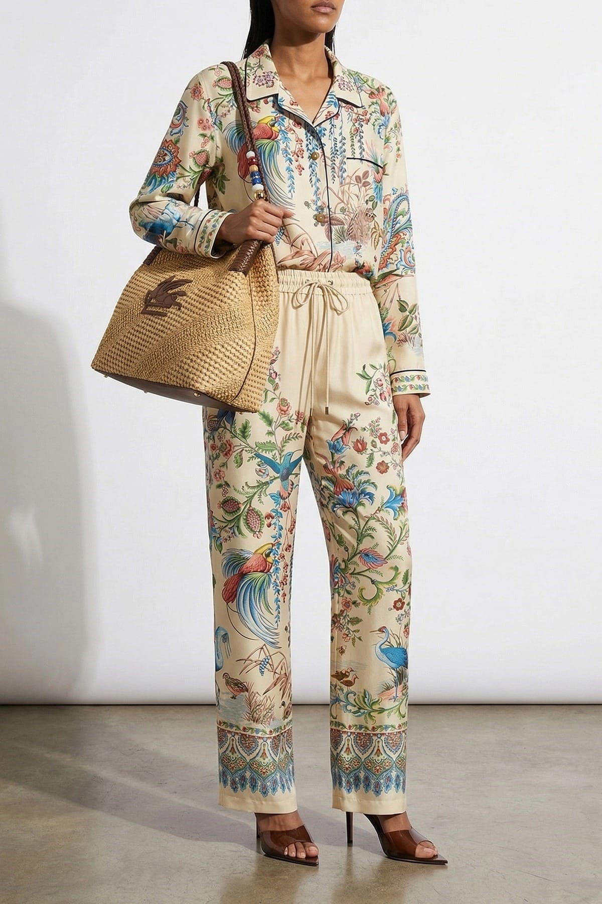 Etro Etro Flora And Fauna Printed Trousers