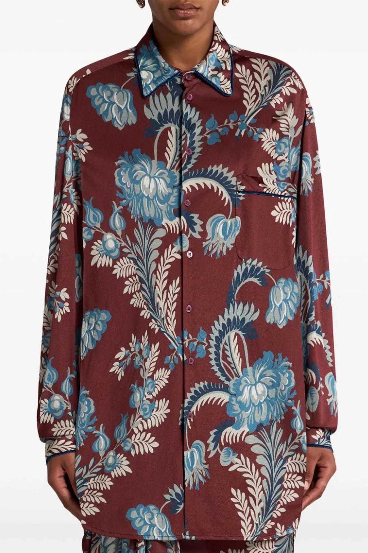 Etro Etro Floral Foliage Print Shirt