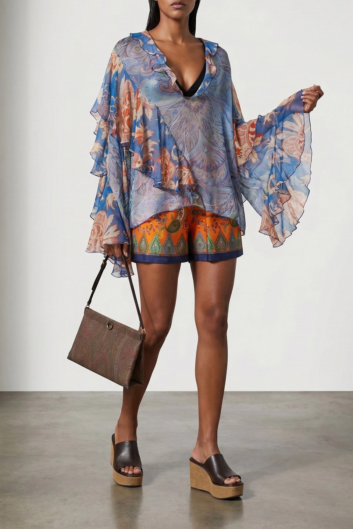 Etro Etro Floral Silk Chiffon Blouse