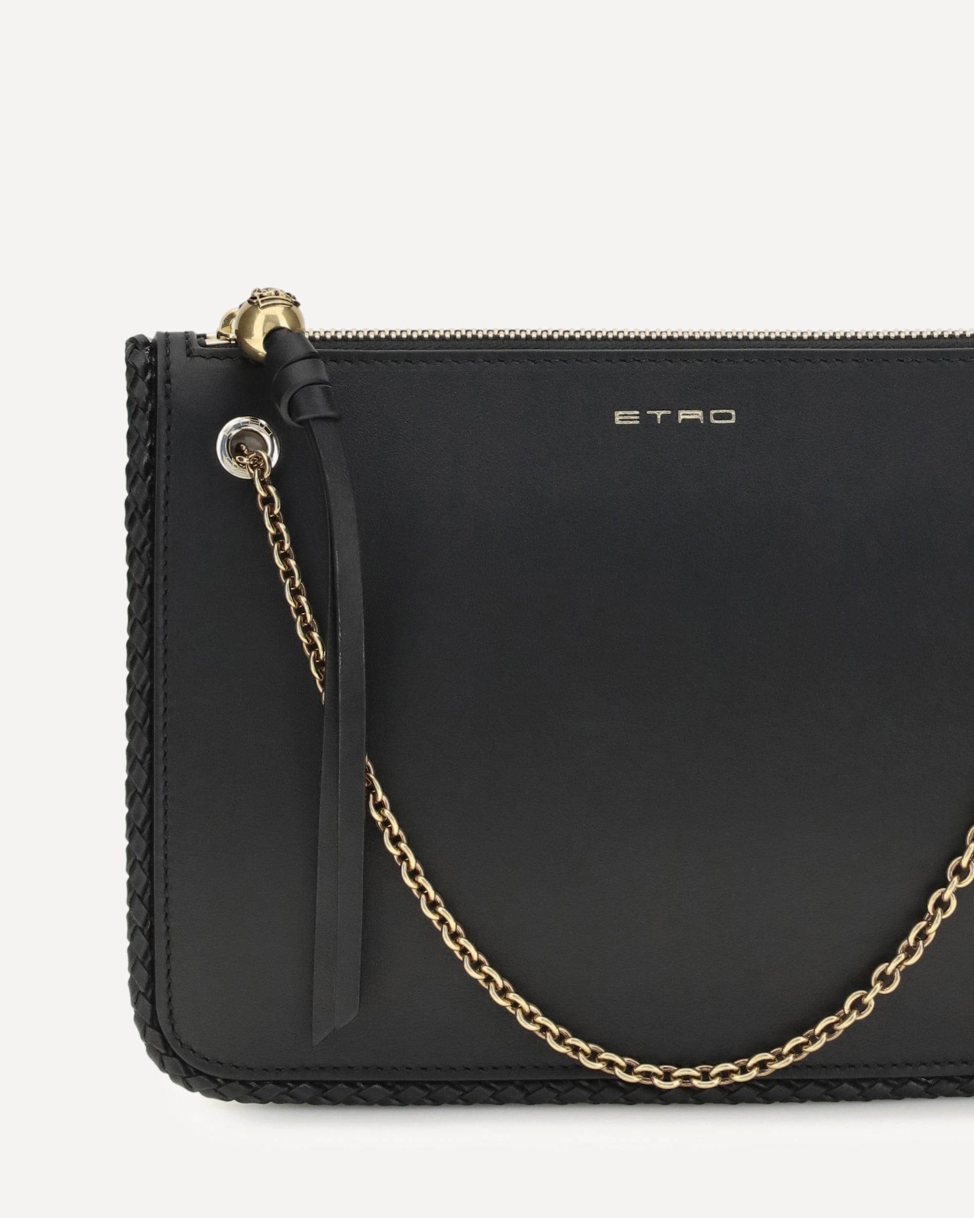 Etro Leather Crossbody Clutch