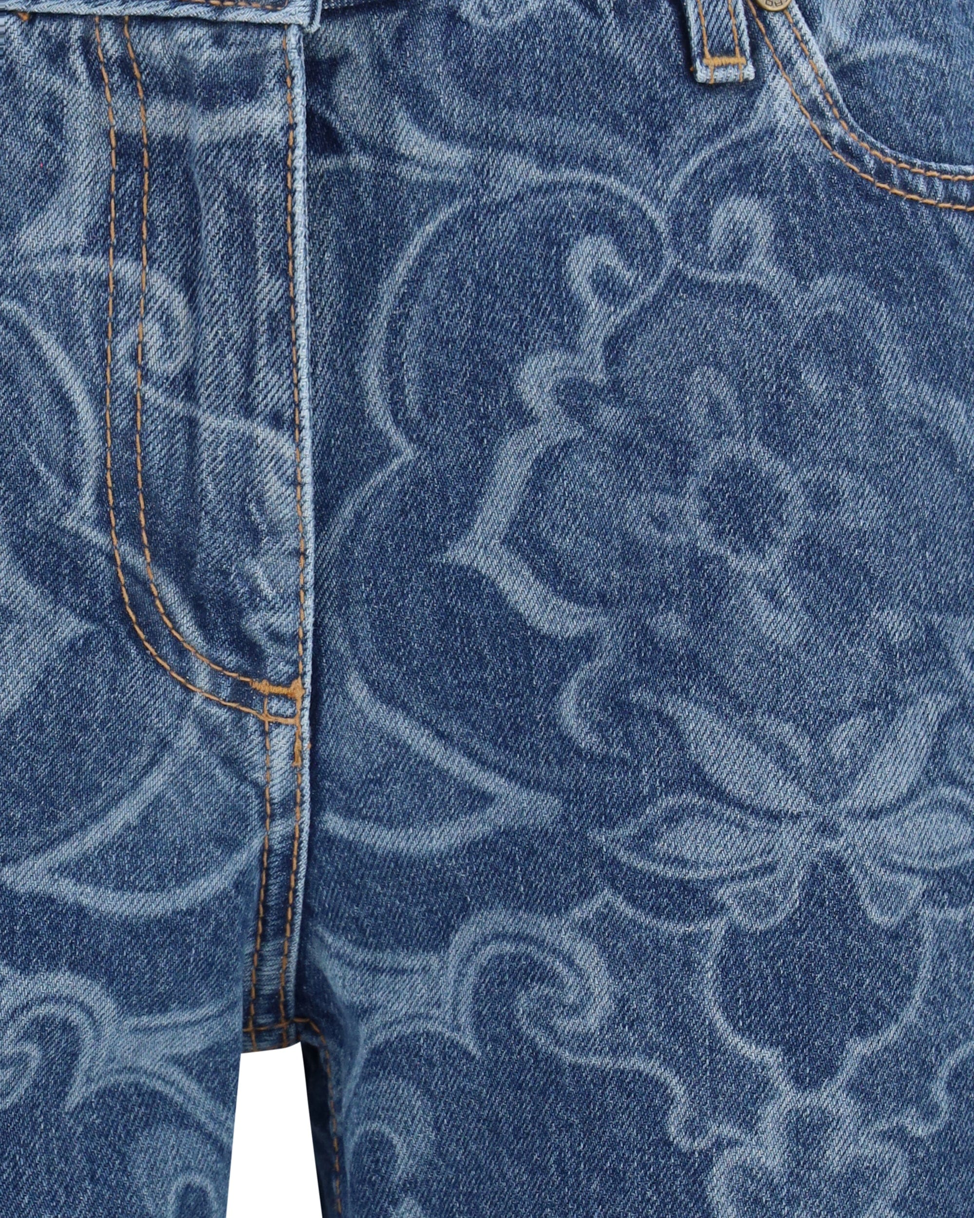 Etro Ornamental Jacquard Denim Jeans