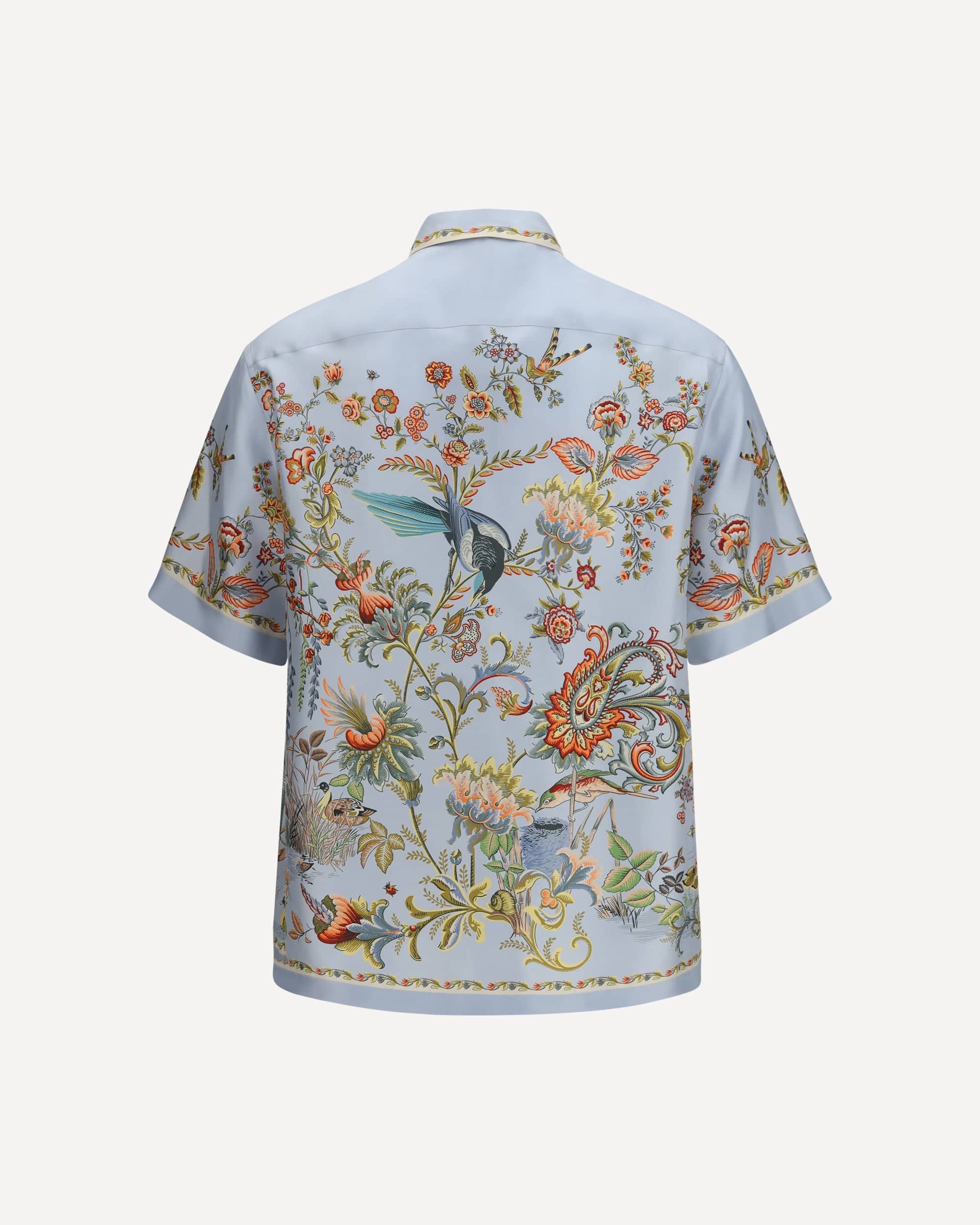 Chemise en soie oversize à imprimé flore et faune - alternate view