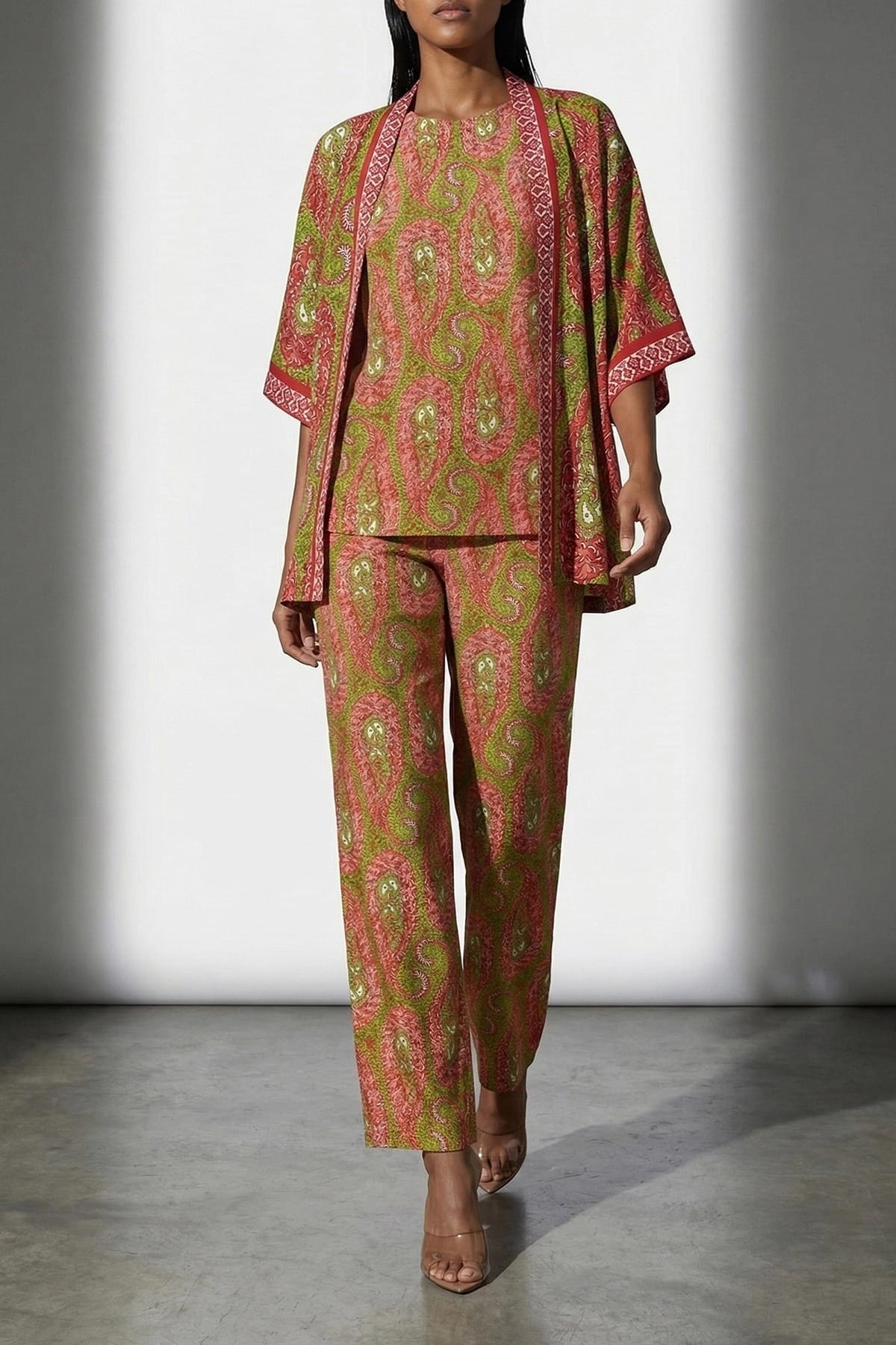Etro Pantalon à motif cachemire feuillage - alternate view