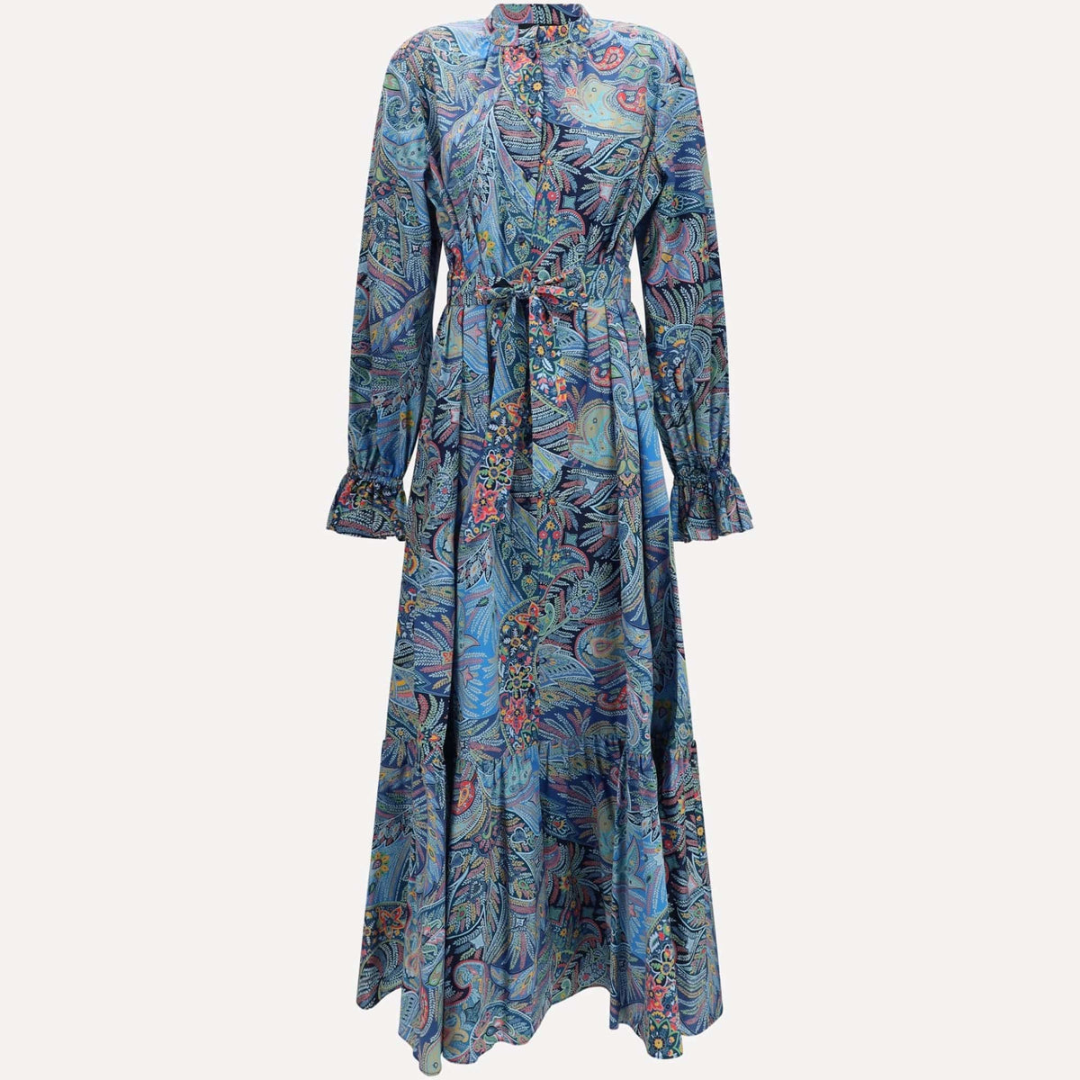 Etro Paisley Print Cotton-Blend Shirt Dress